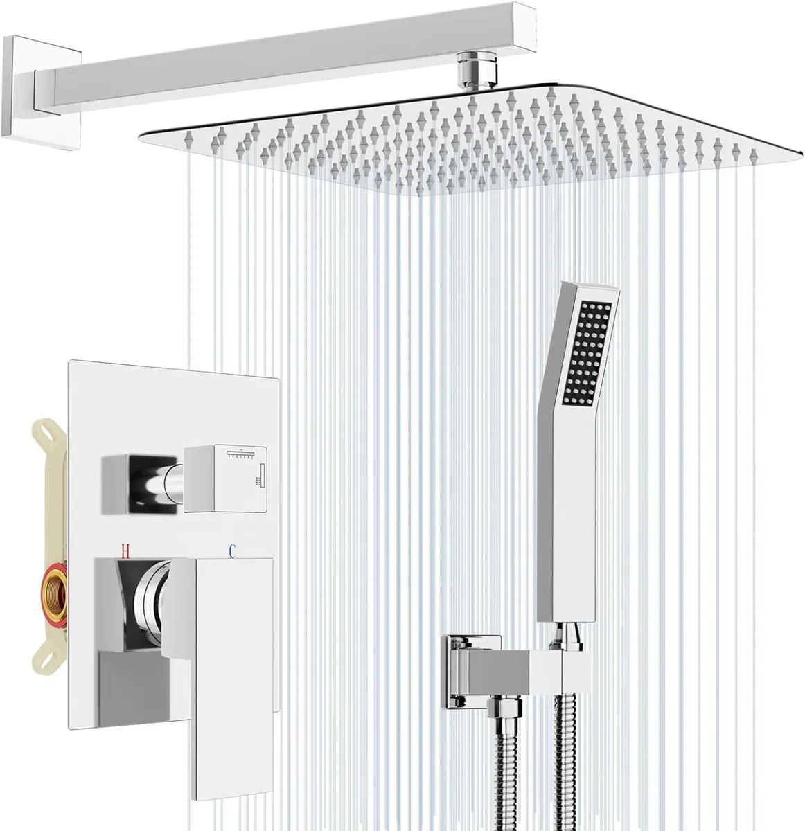 Concealed Shower System Bathroom Luxury Rain - Image 1