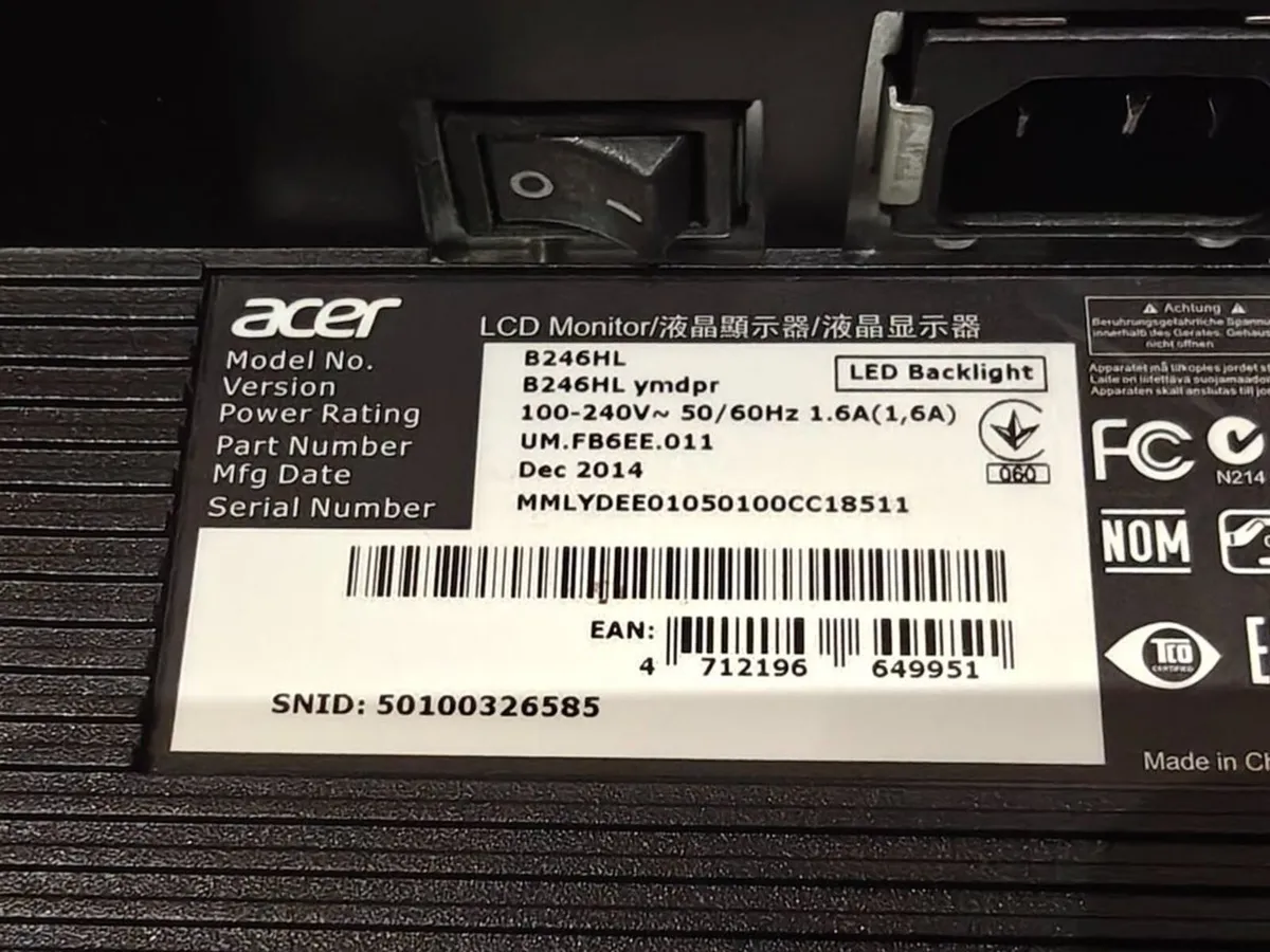 Acer 24-inch FHD Monitor B246HL - Image 4