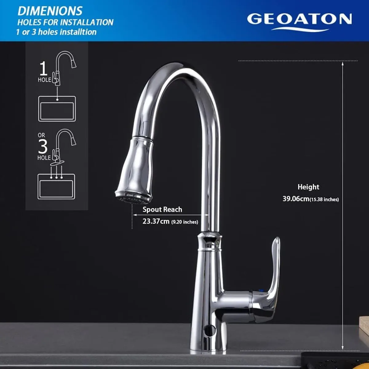 Kitchen Sink Taps Sensor Automatic Mixer Faucet - Image 2