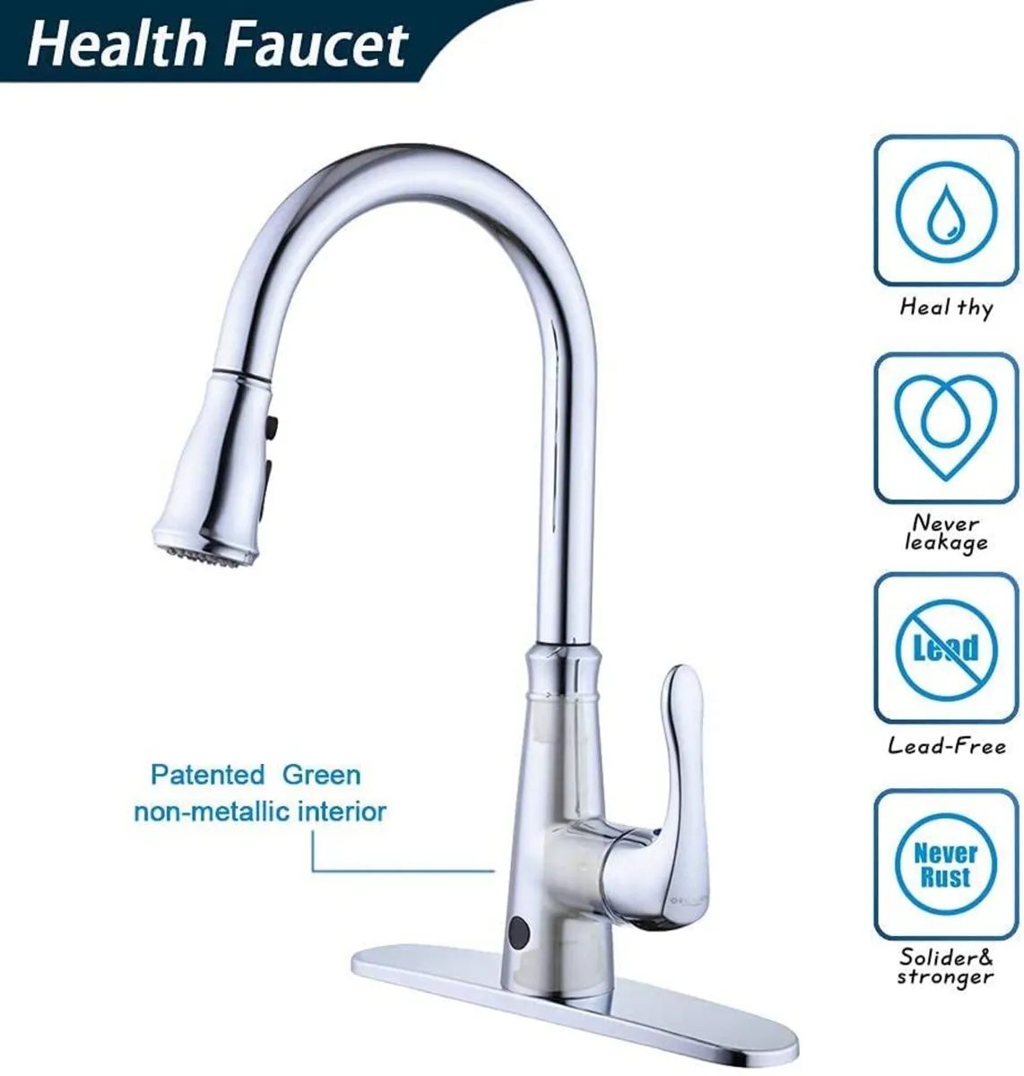 Kitchen Sink Taps Sensor Automatic Mixer Faucet - Image 3