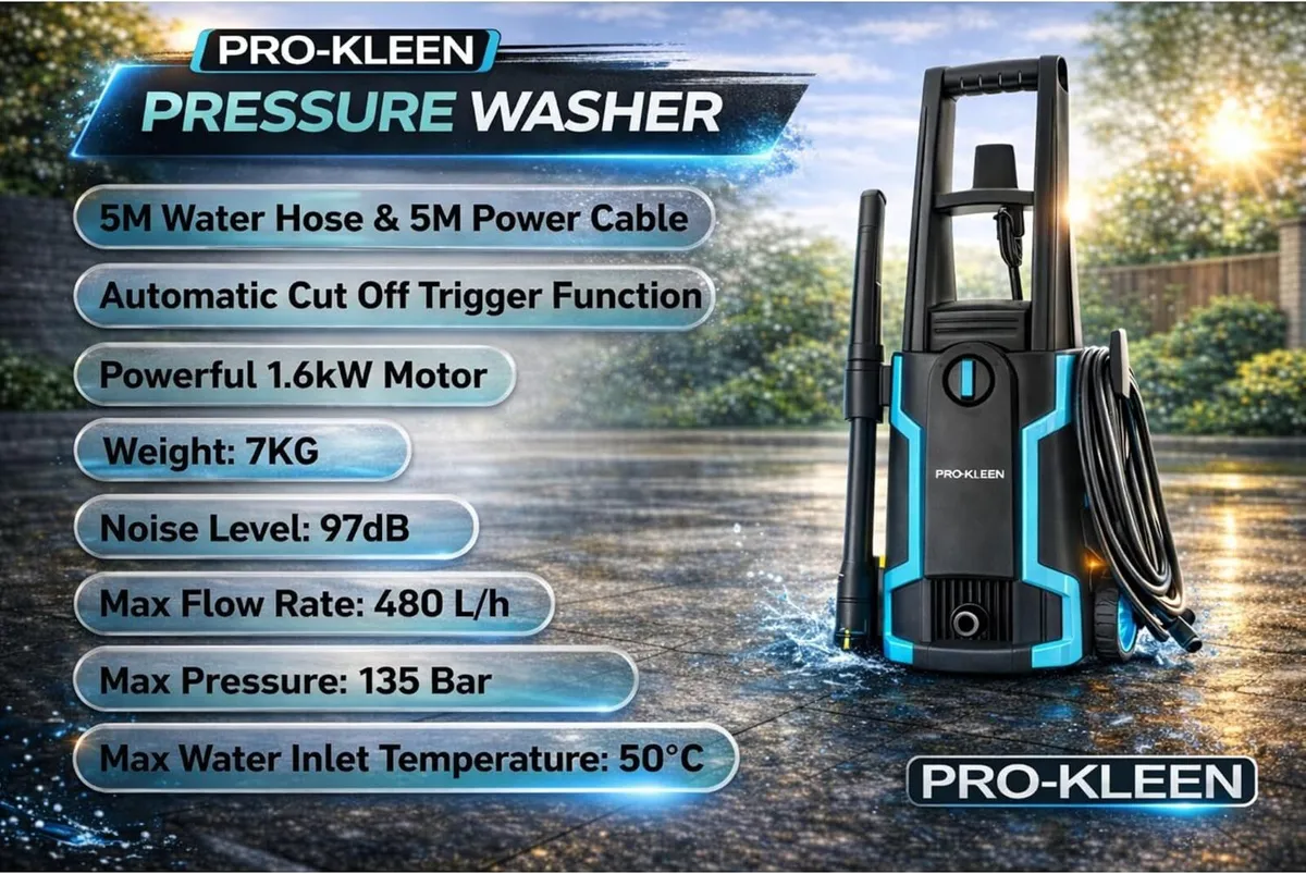 Pressure Washer Jet Wash Power Electric High - Image 2