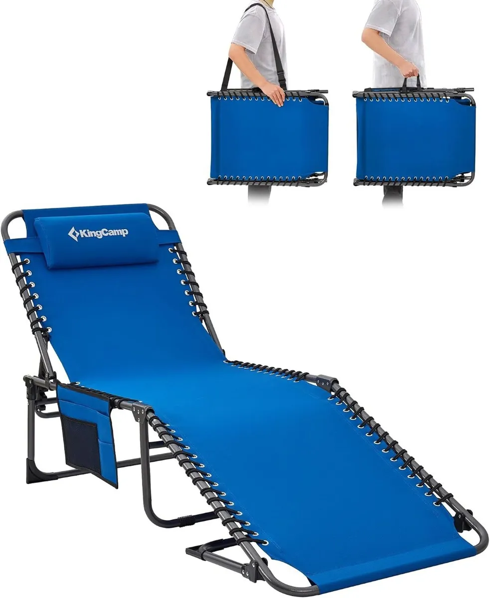 Sun Lounger with 5-Position Adjustable Backrest - Image 1