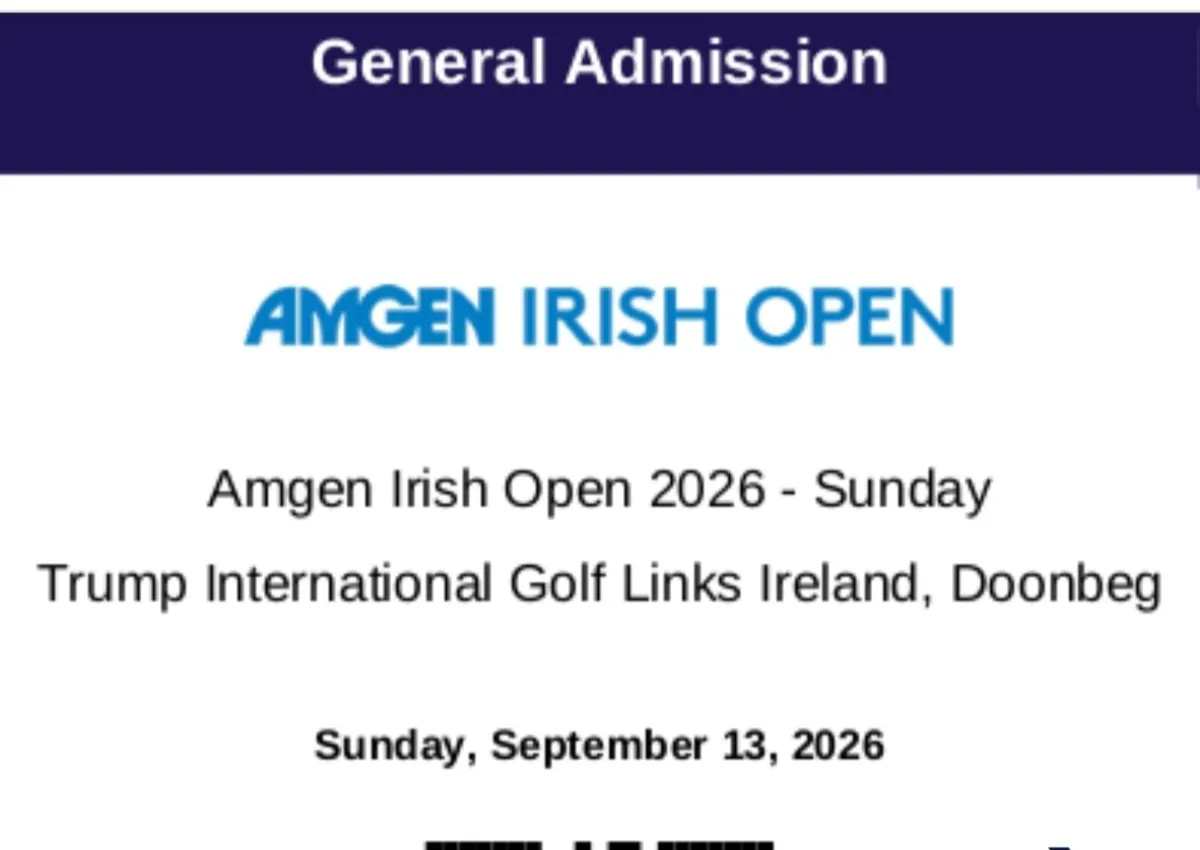 Sunday Irish Open tickets 2 Adu & 2 Jnr + car park - Image 2