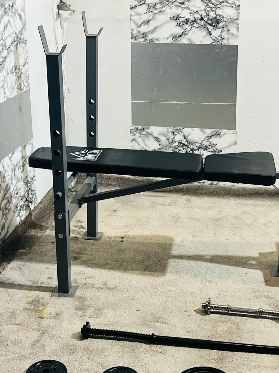 IRON WEIGHTS BARBELL DUMBBELLS BENCH - Image 4