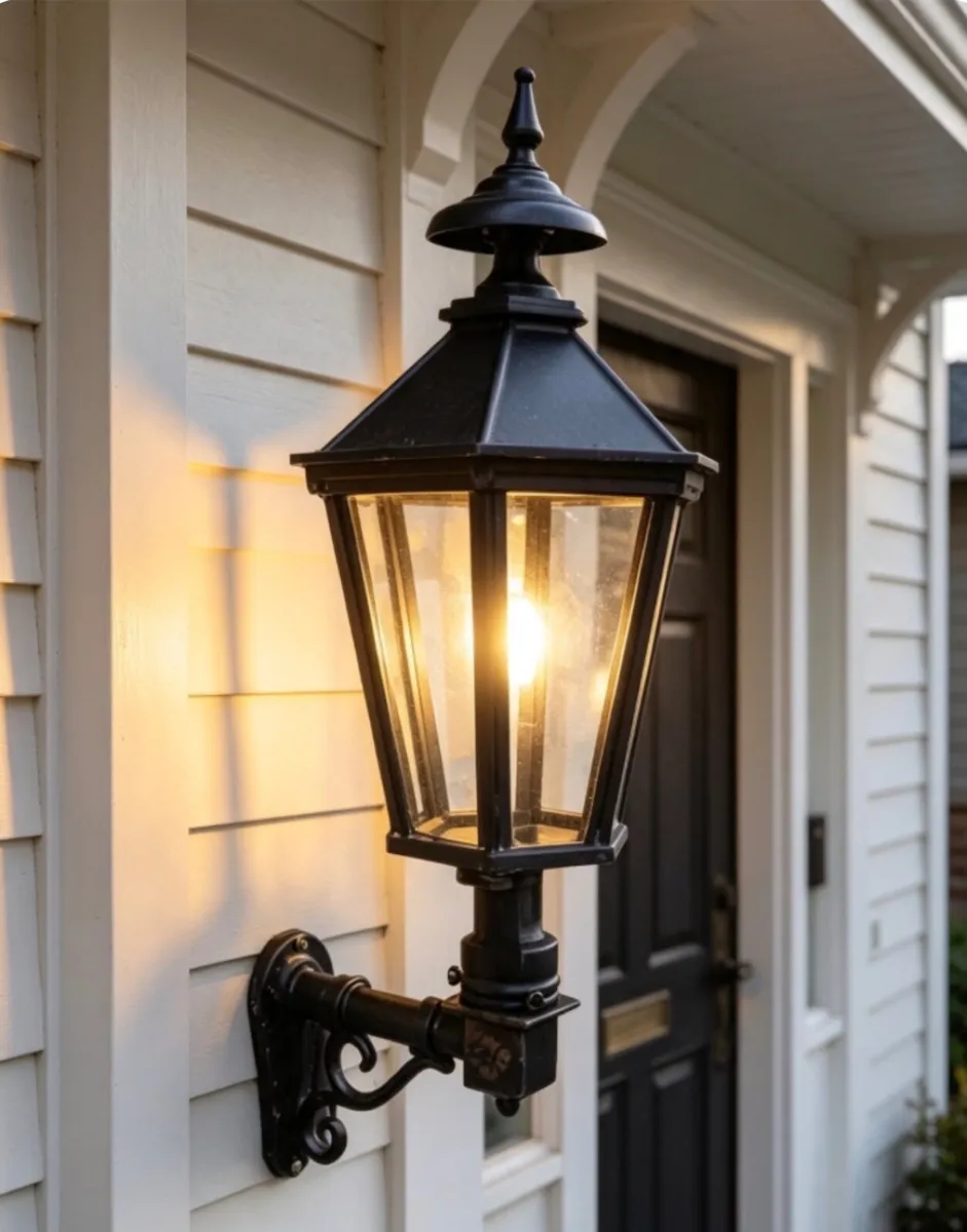 Brand new cast iron hex head wall lamps