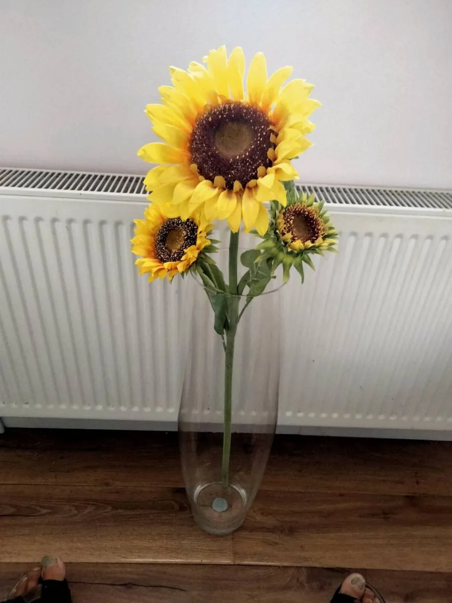 Mock Sunflower and Vase