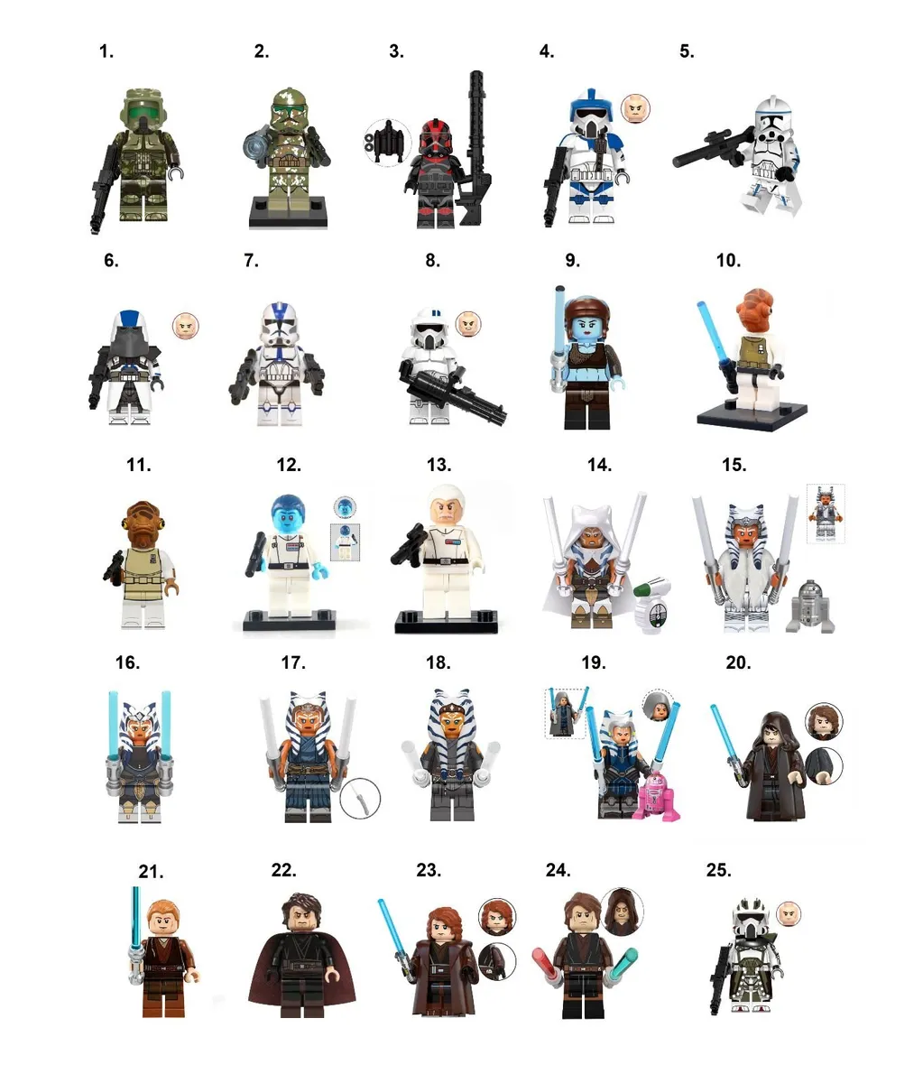 Star Wars Minifigures Lego Compatible A-C - Image 1