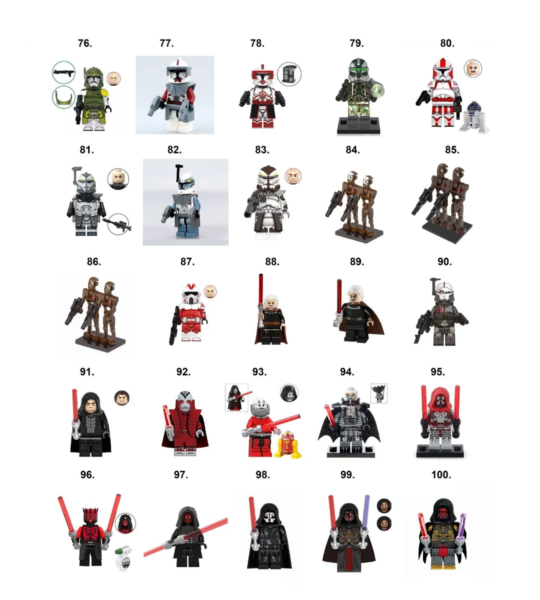 Star Wars Minifigures Lego Compatible C-H - Image 1
