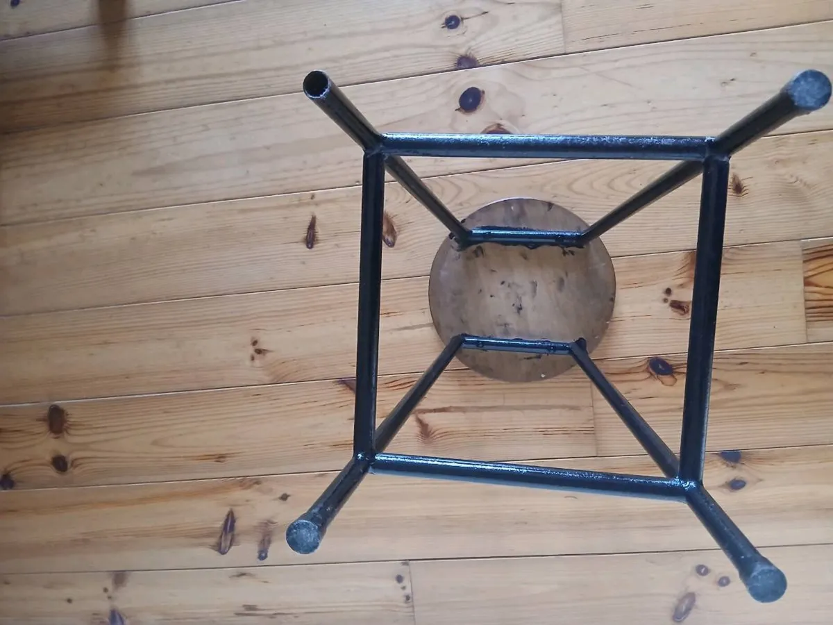Vintage Bar Stool. Counter Stool with Footrest - Image 4