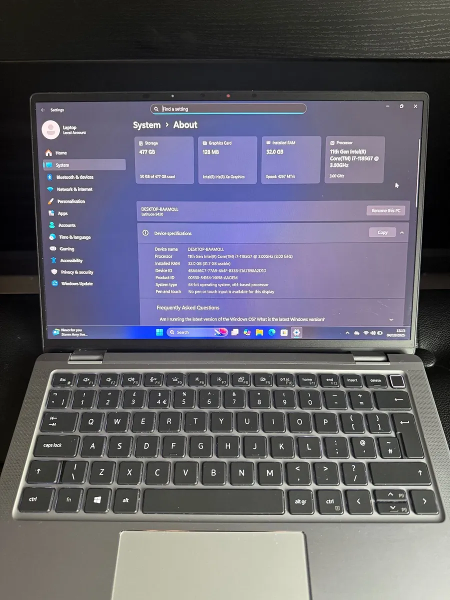 Dell Latitude 9420 Laptop i7/32GB/512SSD/FHD - Image 3