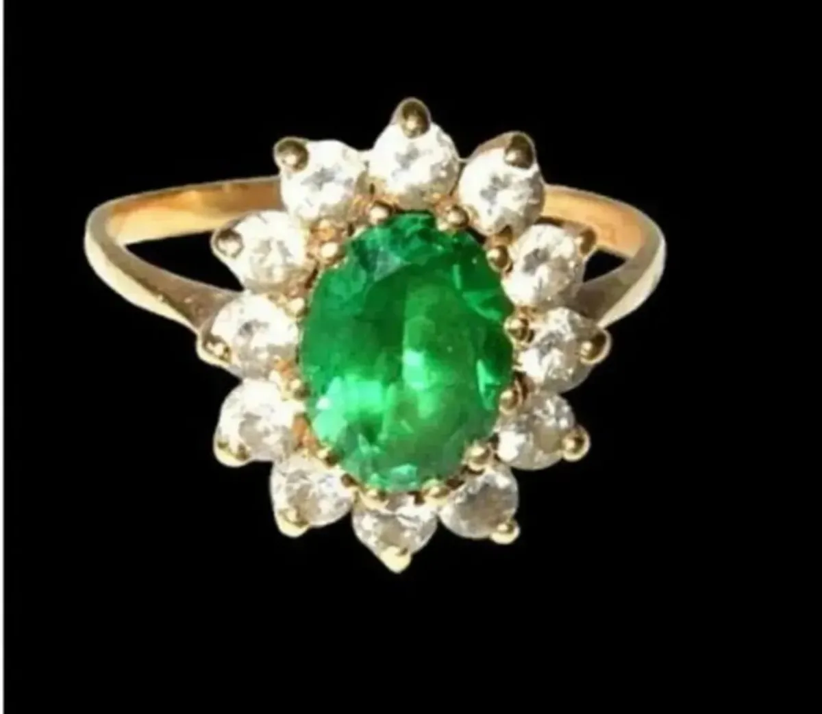 Vintage Hallmarked 14ct Gold Cluster - Image 1