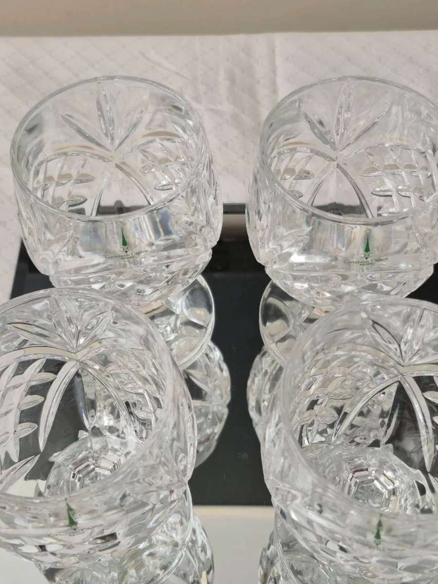 Set of 4 Vintage Cuchulainn Crystal Brandy Glasses - Image 4
