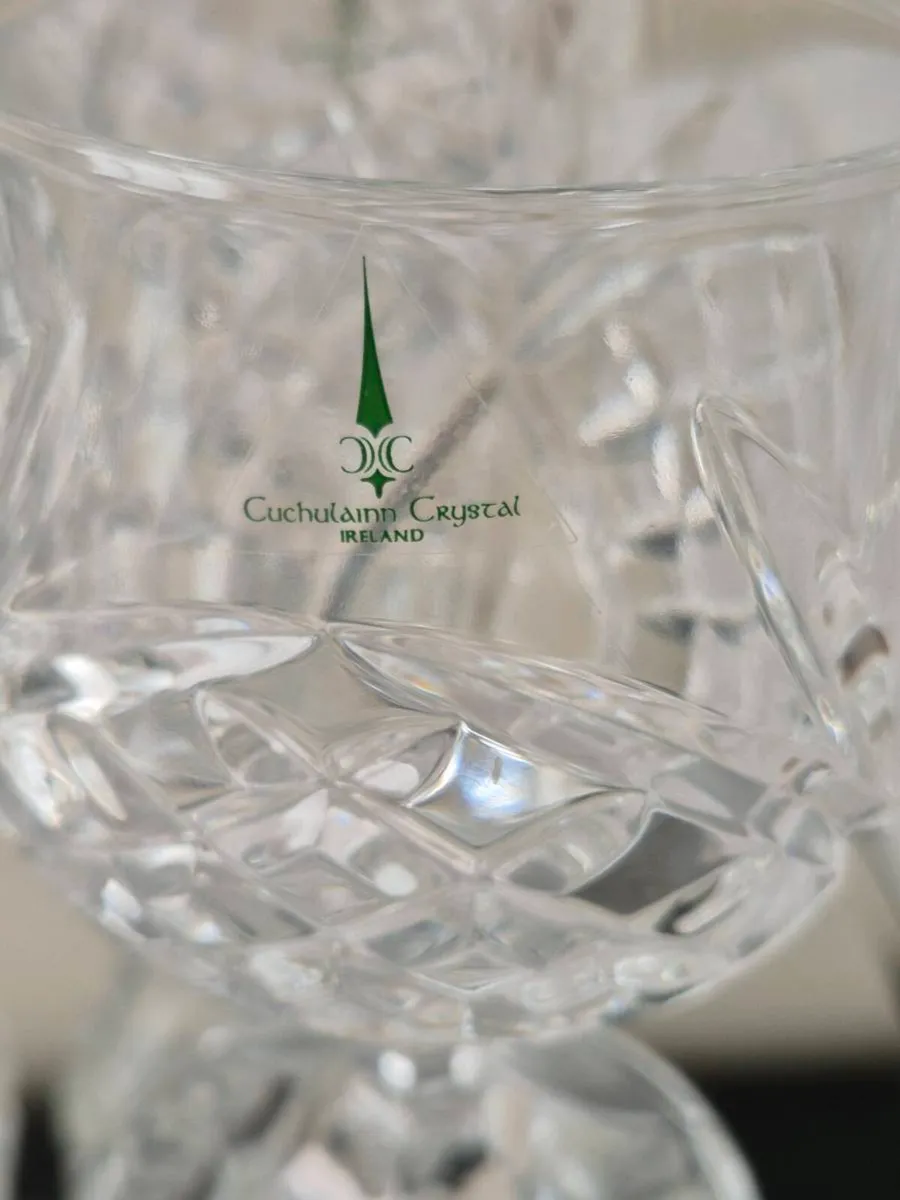 Set of 4 Vintage Cuchulainn Crystal Brandy Glasses - Image 3
