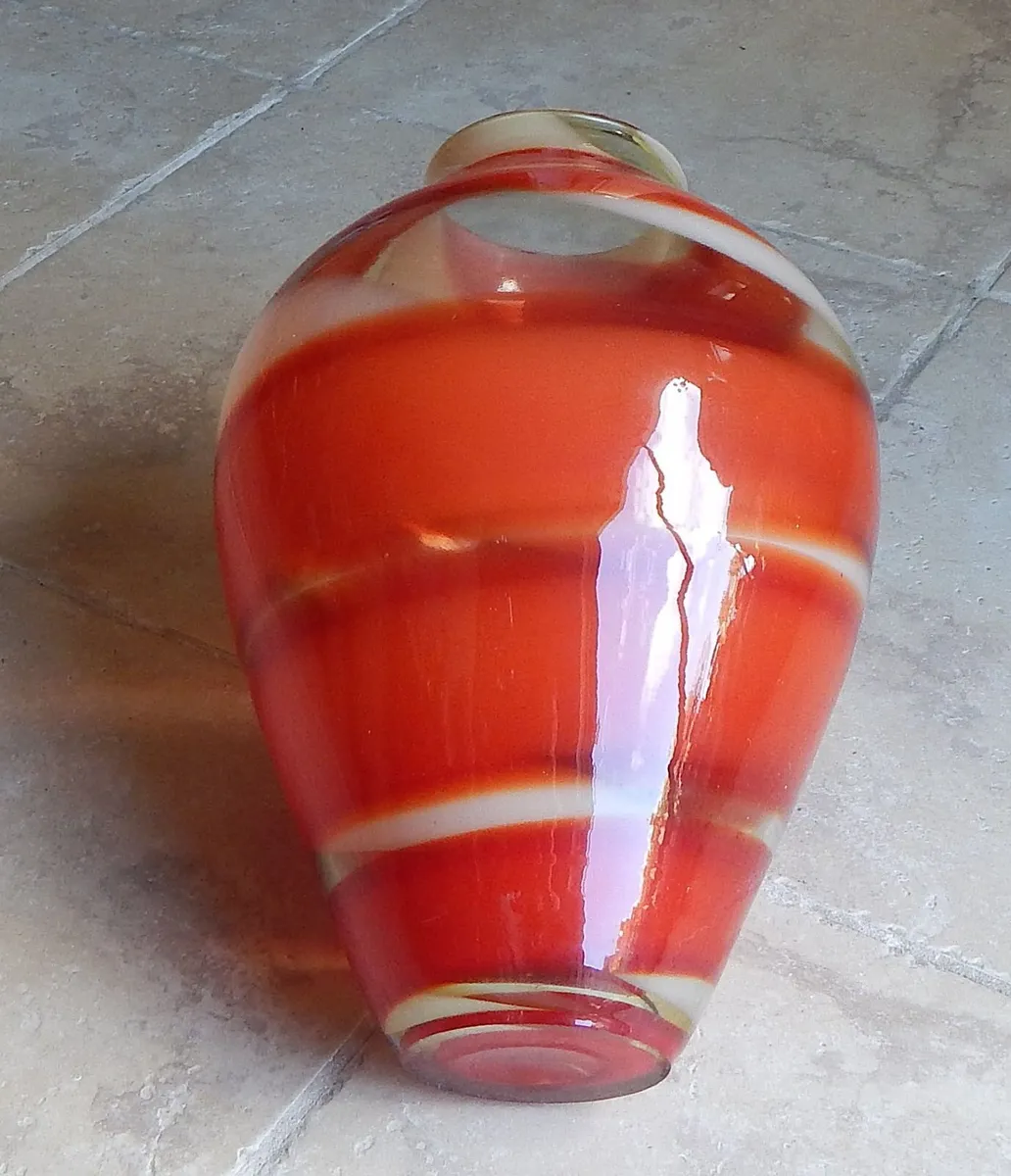 Large Waterford Crystal Evolution Red Sea Vase - Image 3