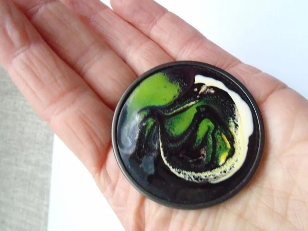 Enamel brooch, Jewellery, Brooch, Gift - Image 2
