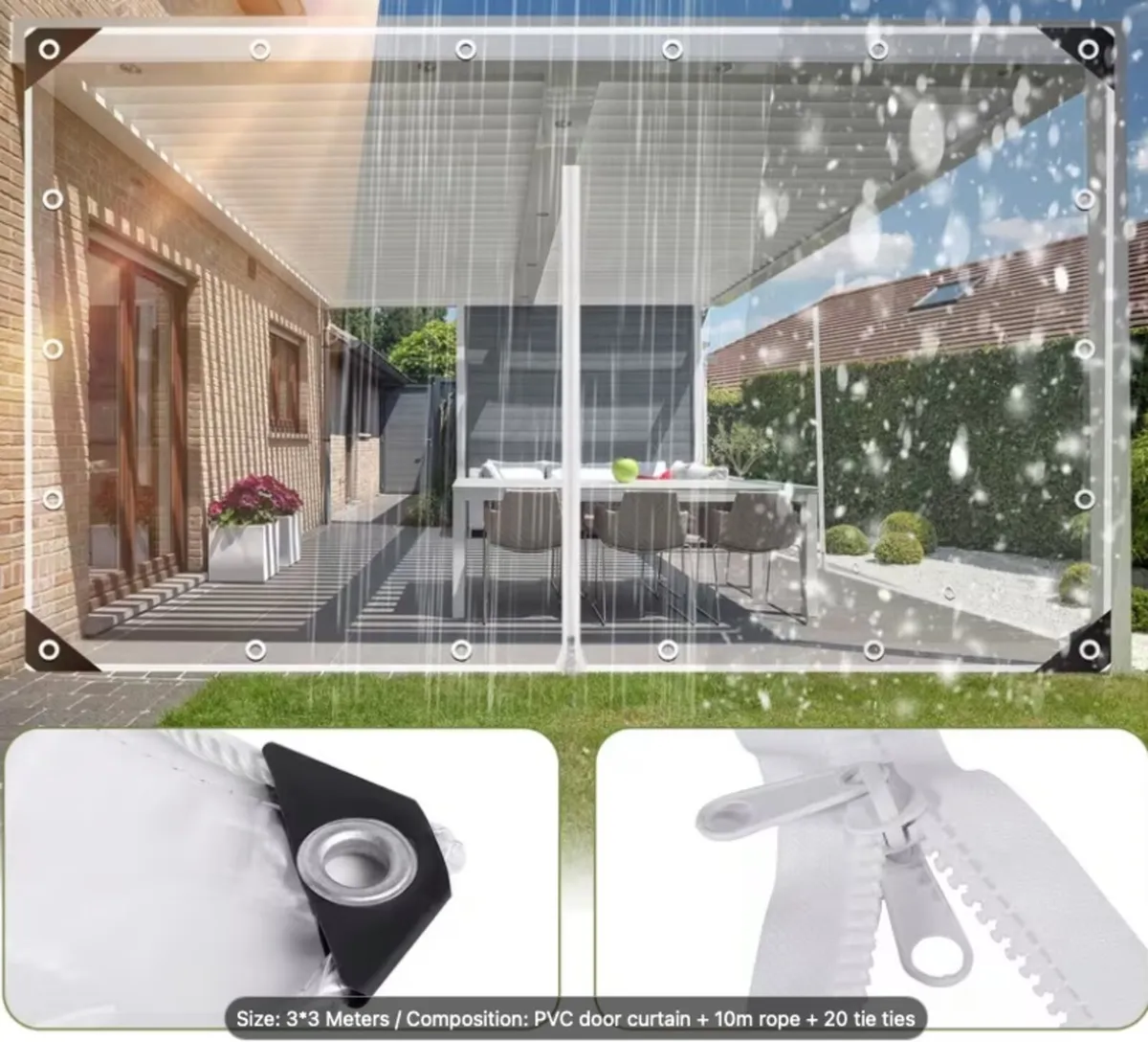 PVC Transparent Waterproof Door Curtain - Image 2