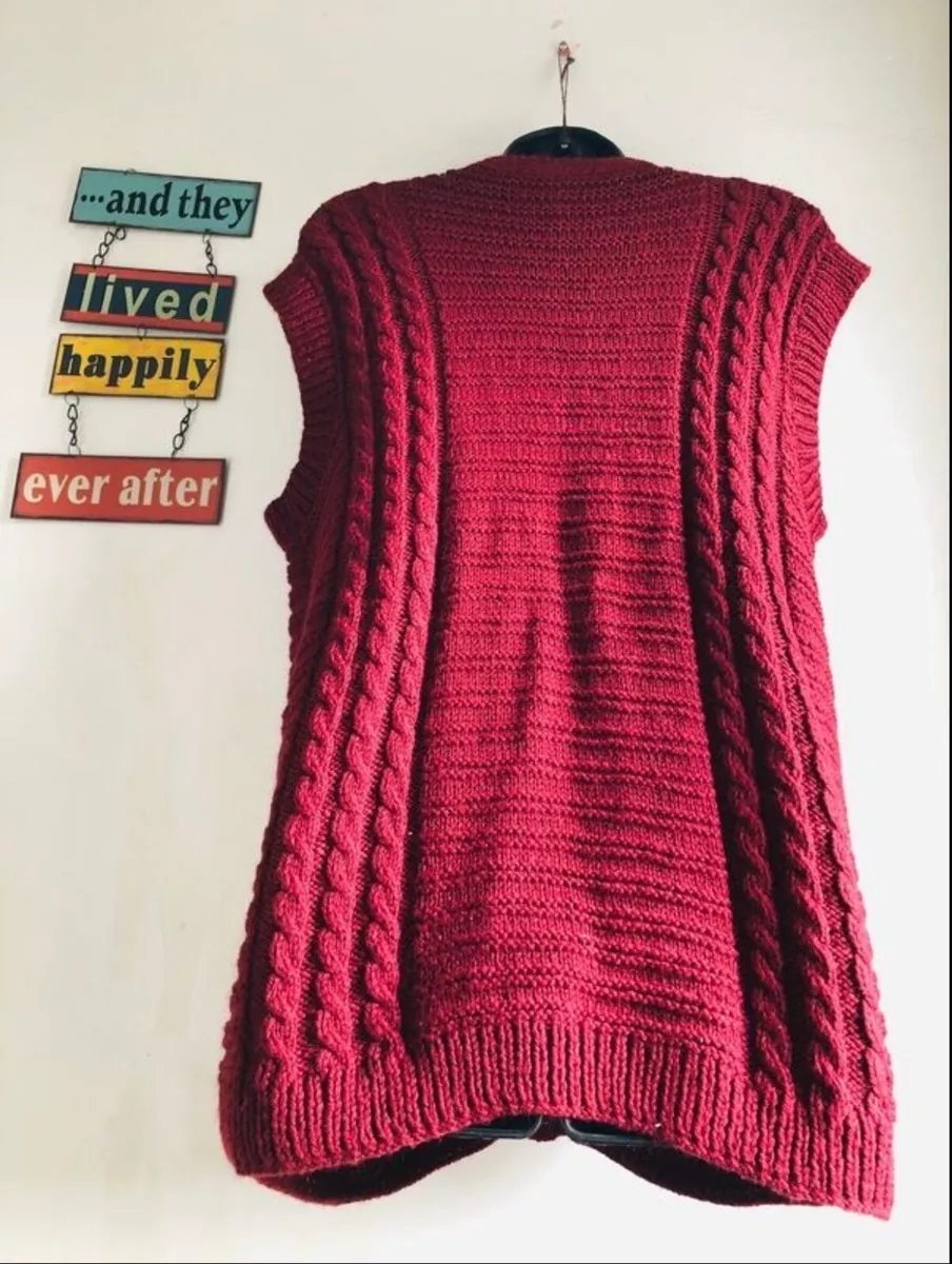 Hand knit aran cardigan - Image 4