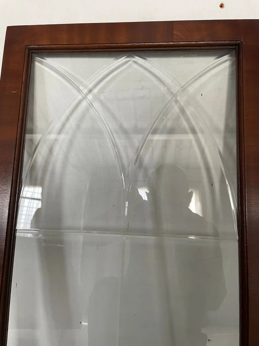 Mahogany/Glass Cabinet Doors - free - Image 2