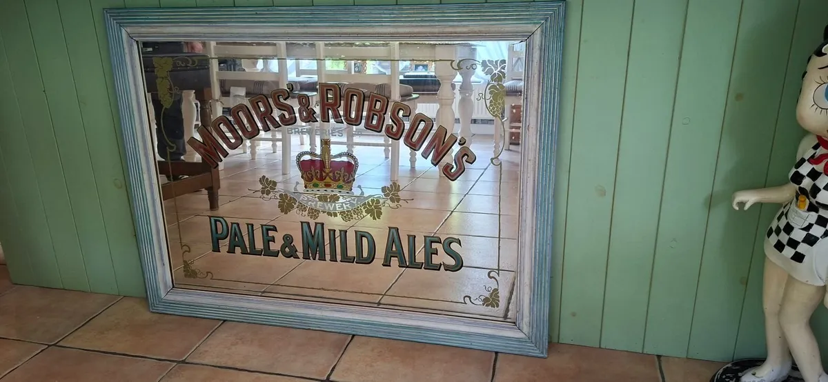 Vintage moors and Robson pub mirror - Image 3
