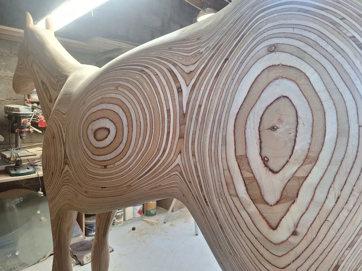 Life Size Replica Solid Wooden Horse - Image 2