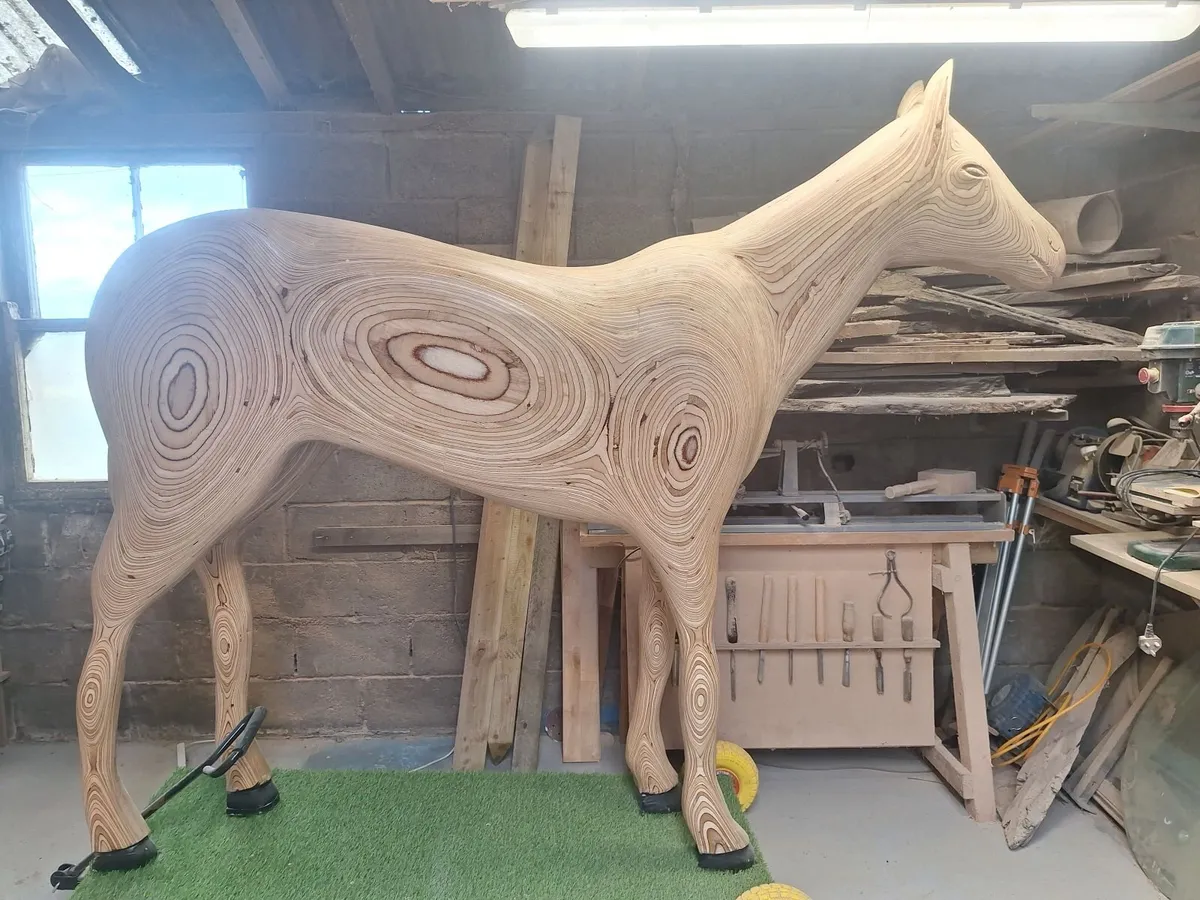Life Size Replica Solid Wooden Horse - Image 3