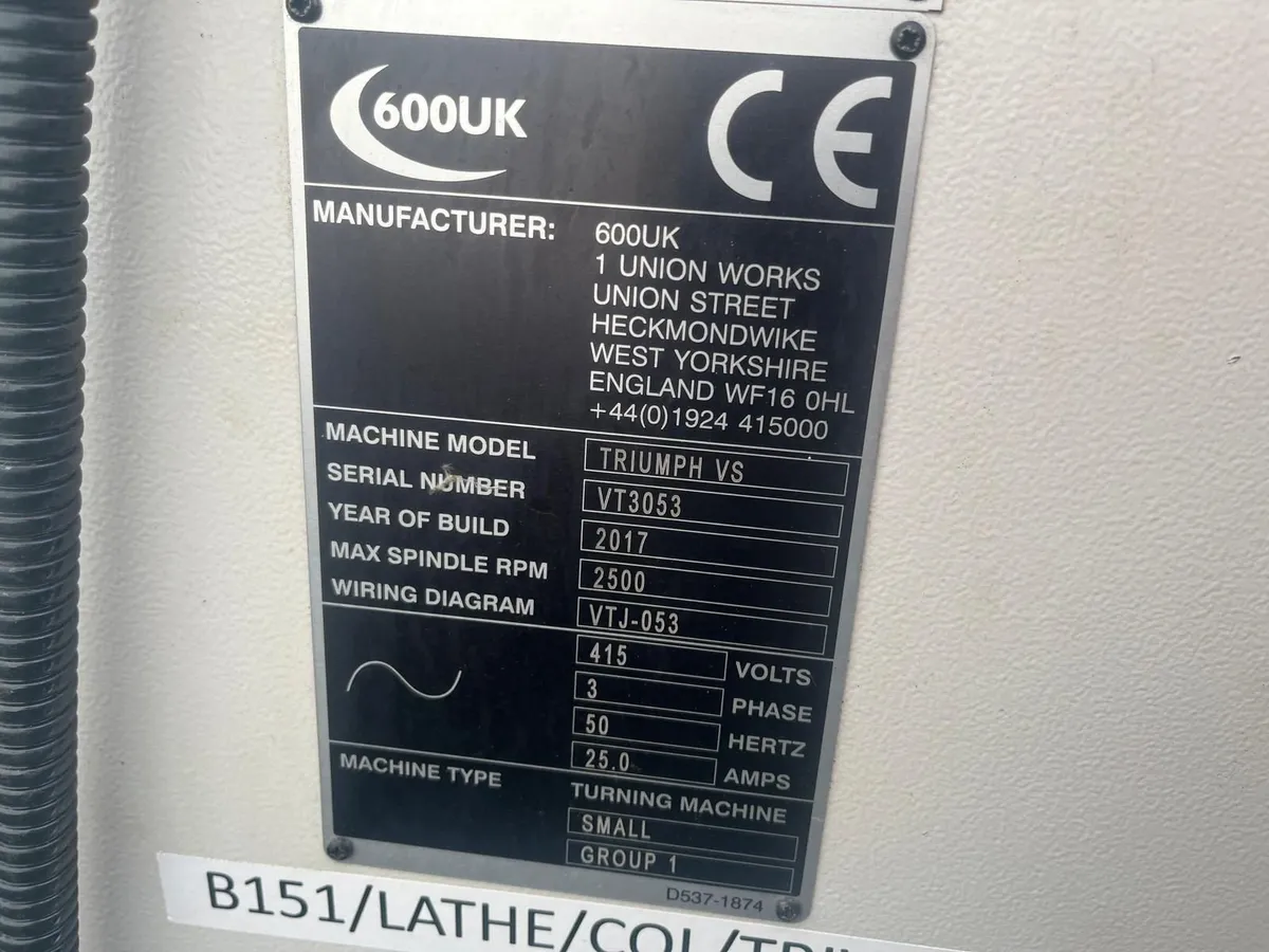 Colchester Triumph VS2500 Lathe - Image 2