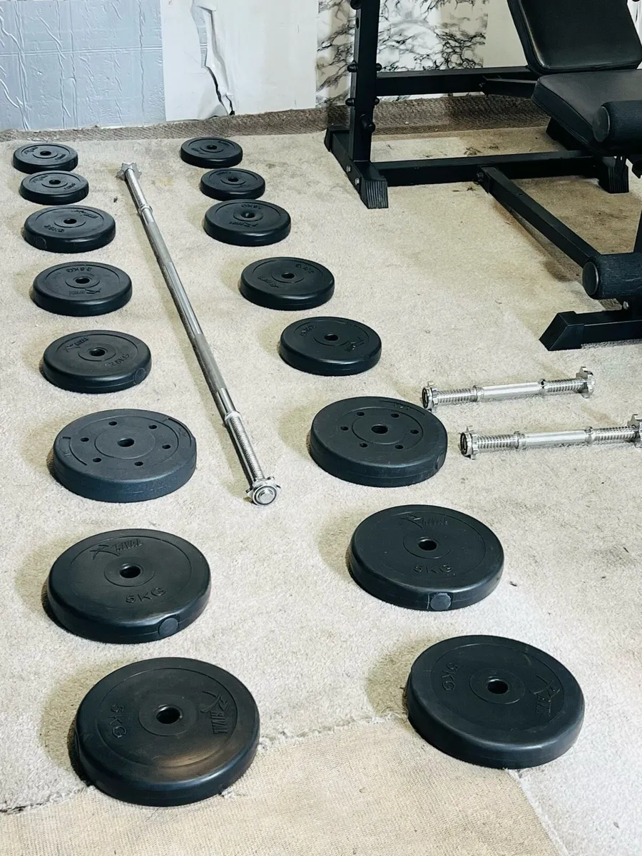 HEAVY DUTY BENCH WEIGHTS BARBELL DUMBBELLS - Image 4