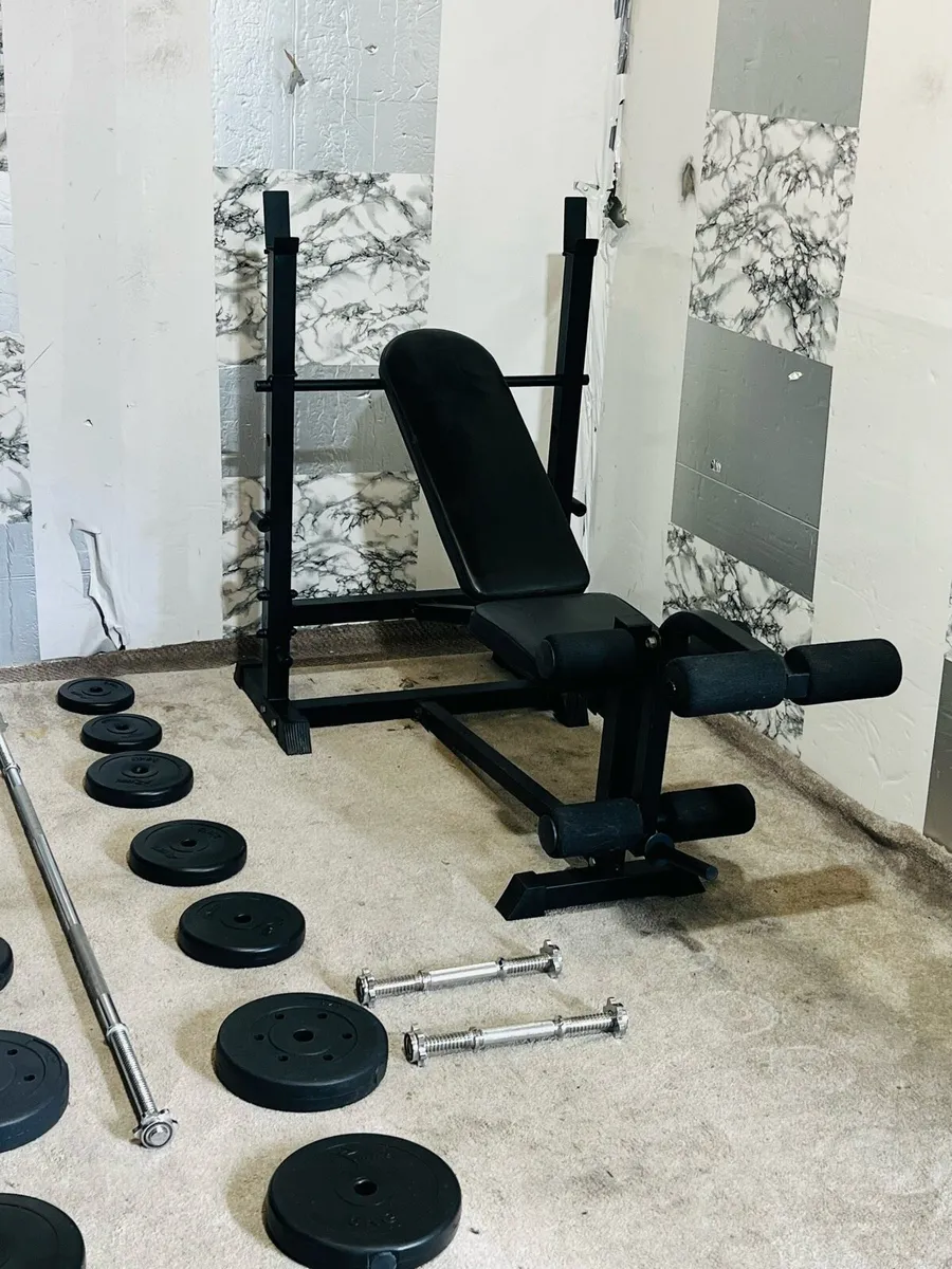 HEAVY DUTY BENCH WEIGHTS BARBELL DUMBBELLS - Image 3