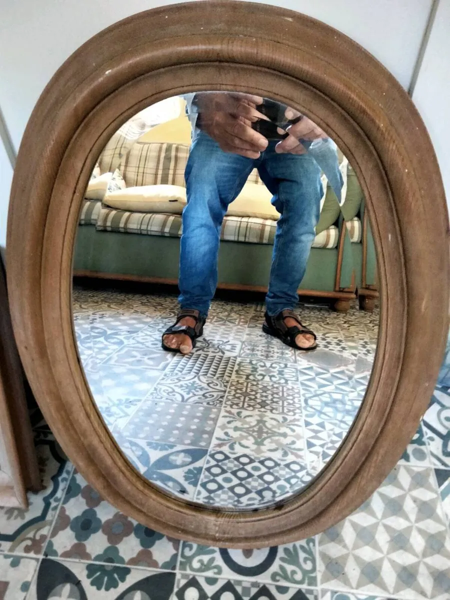 Two pine frame mirrors - Image 2