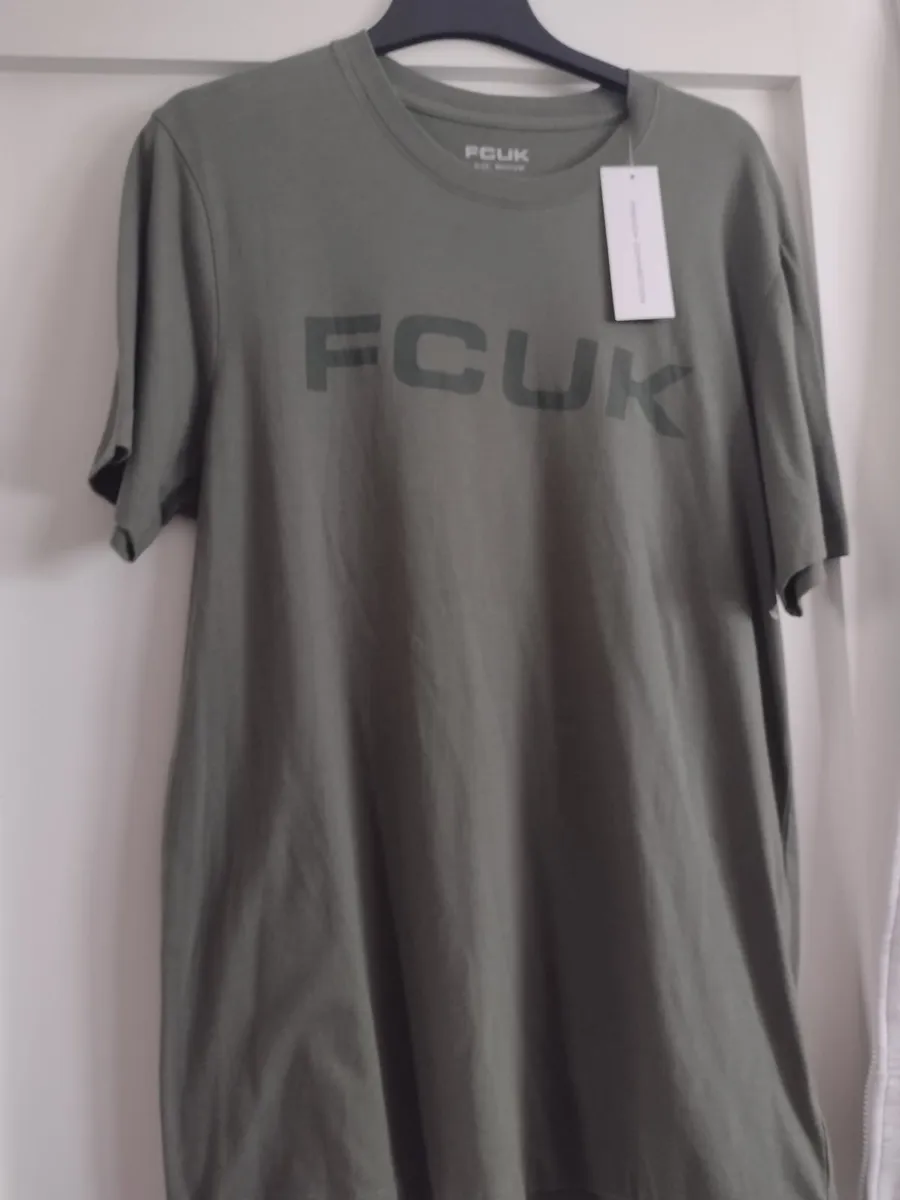 New mens French Connection t-shirt army green - Image 1