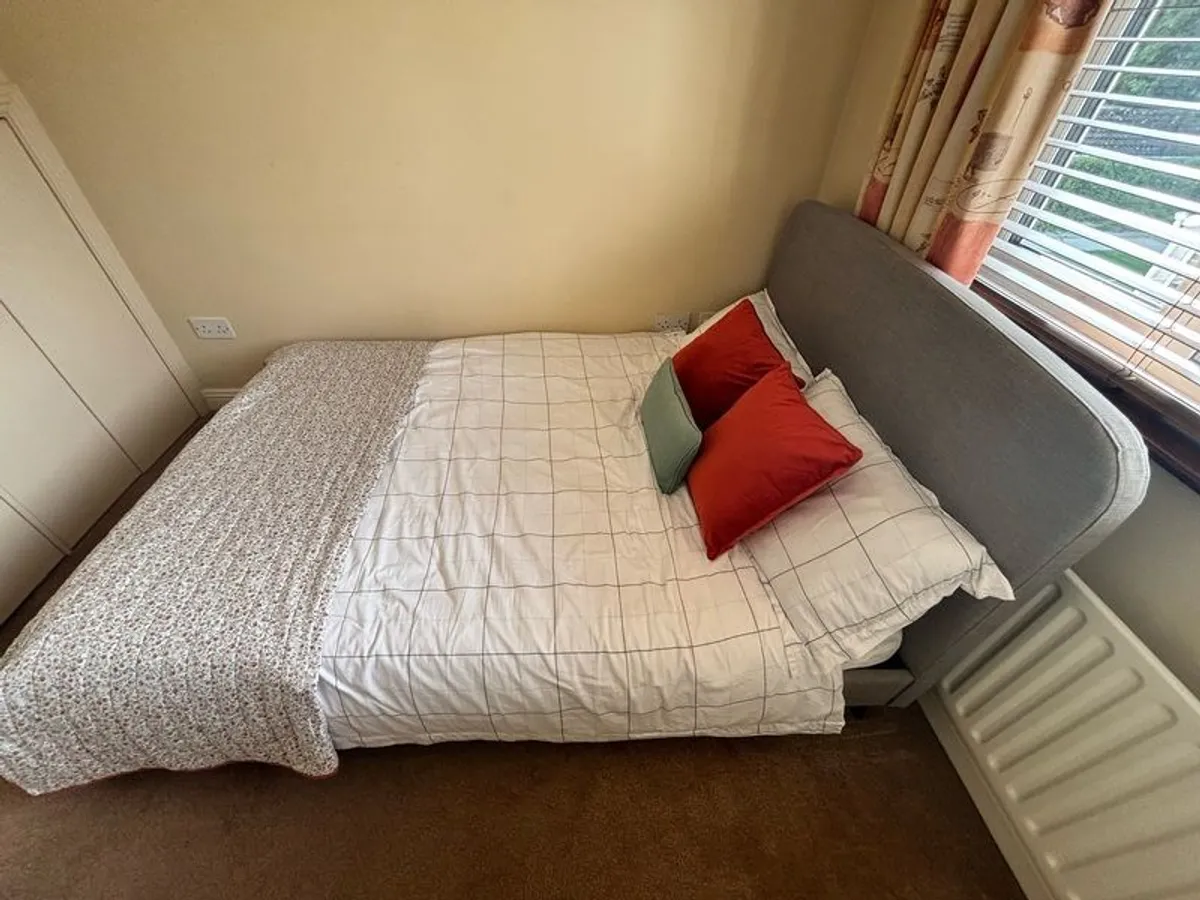 Next Double Bed Frame & IKEA mattress - Image 3