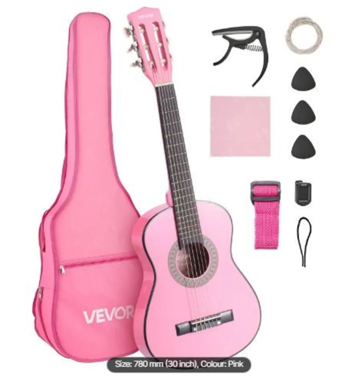 Classical Guitar, 780 mm, Wood Classical - Image 4