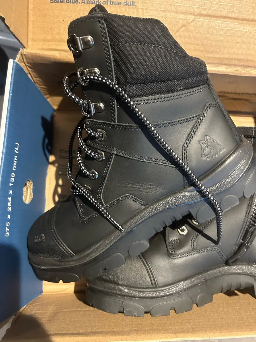 Blue steel work boots uk size 8 - Image 2