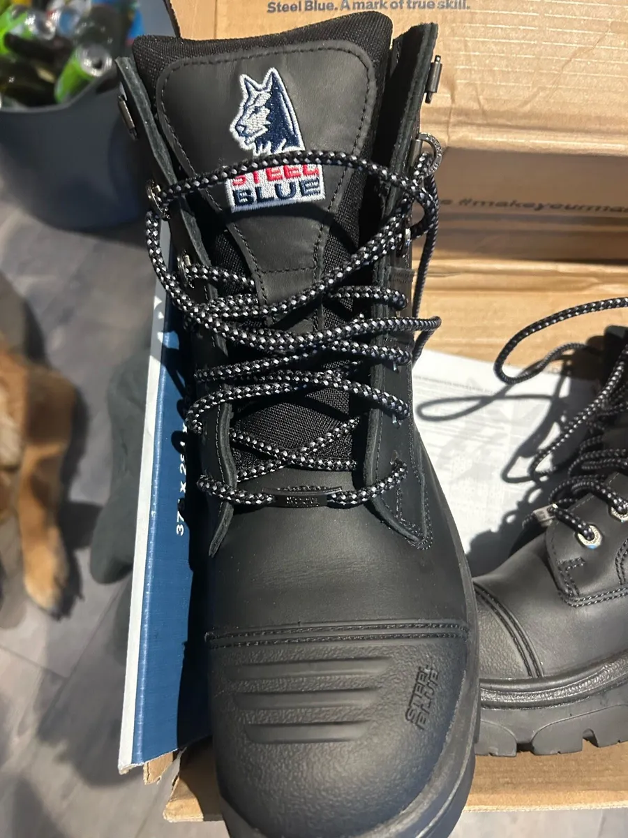 Blue steel work boots uk size 8 - Image 3