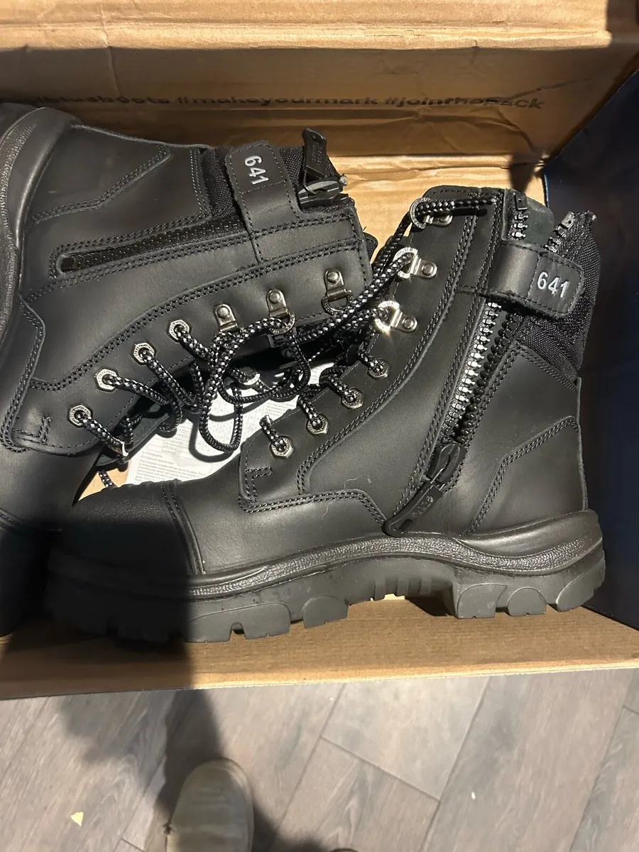 Blue steel work boots uk size 8 - Image 4
