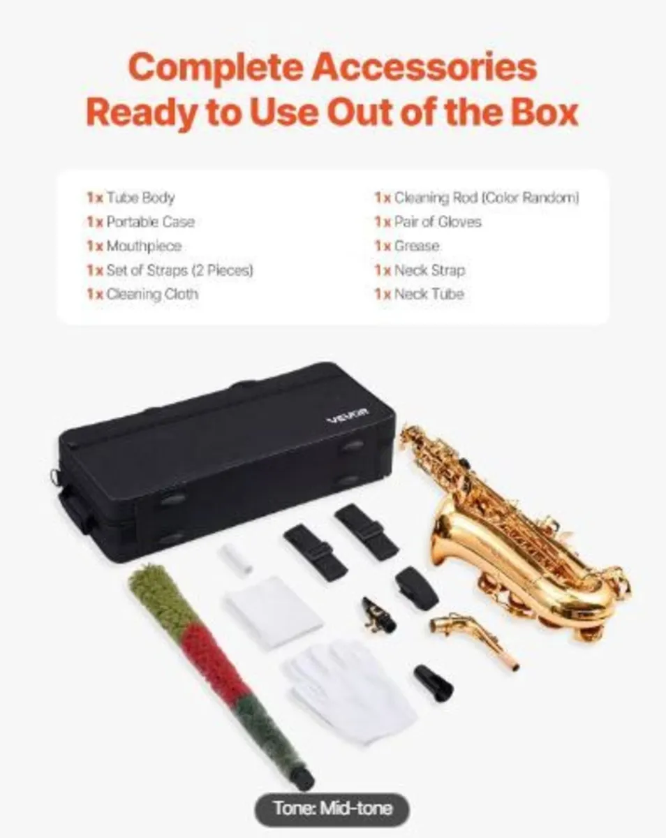 Alto Saxophone, E Flat, Brass Saxophone Beginner - Image 4