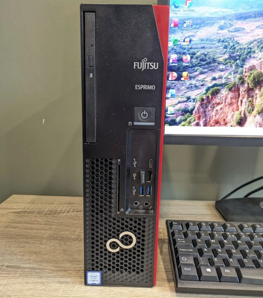 Win 11 PC i5 9th 24" LCD 500GB Office24 Wifi 16GB - Image 1