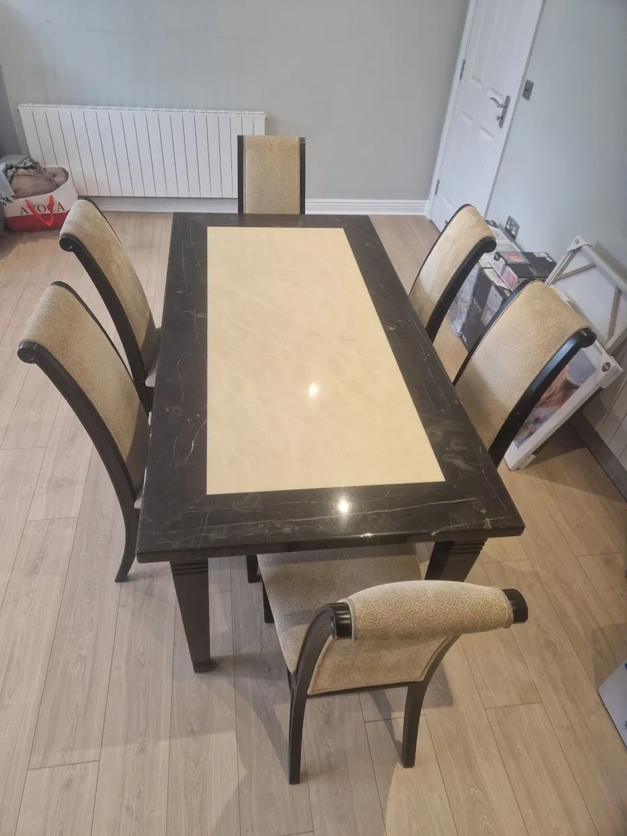 dinning Table and 6 chairs plus matching hall tabl - Image 3