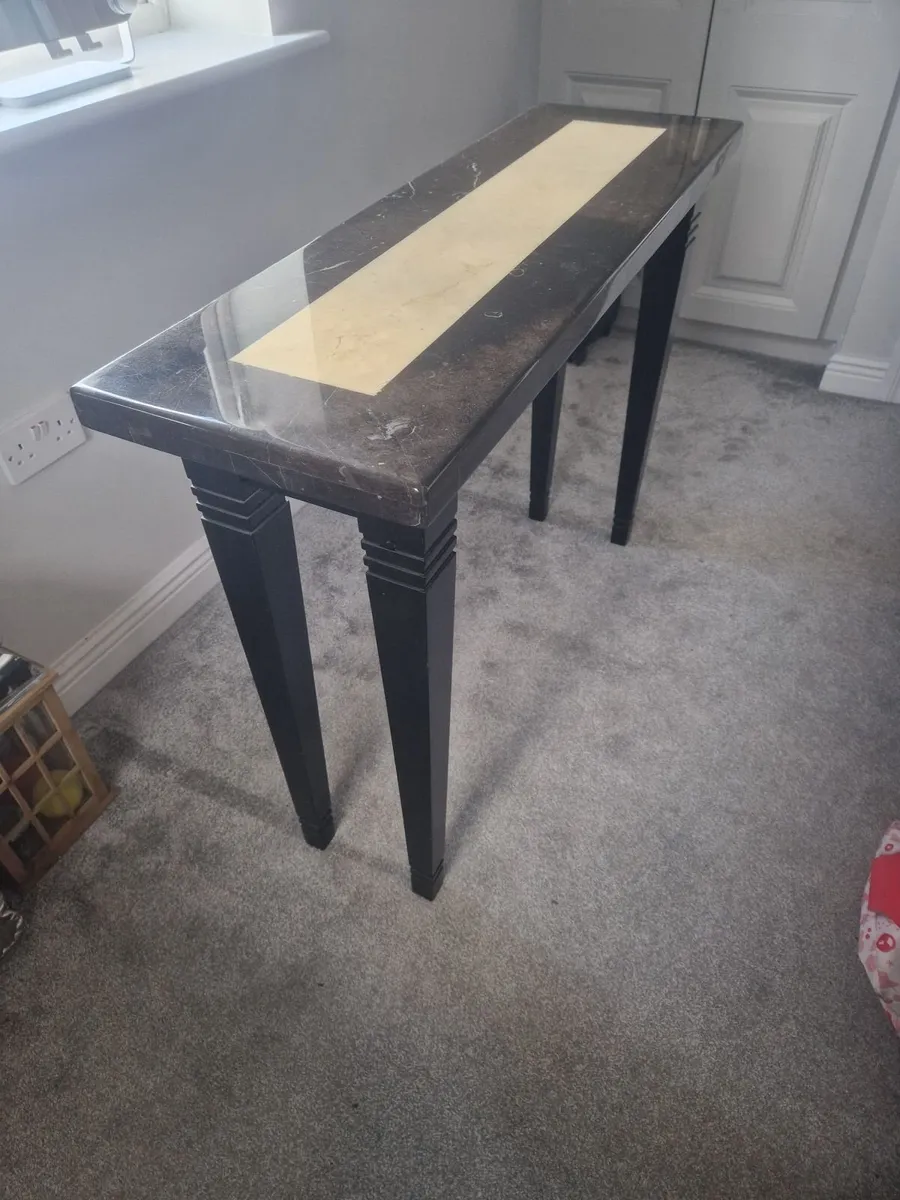 dinning Table and 6 chairs plus matching hall tabl - Image 2