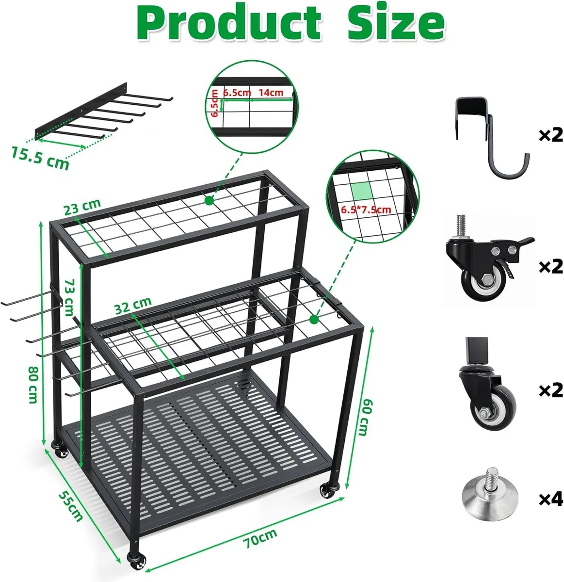 3-Tier Garden Tool Storage Organiser - Image 2