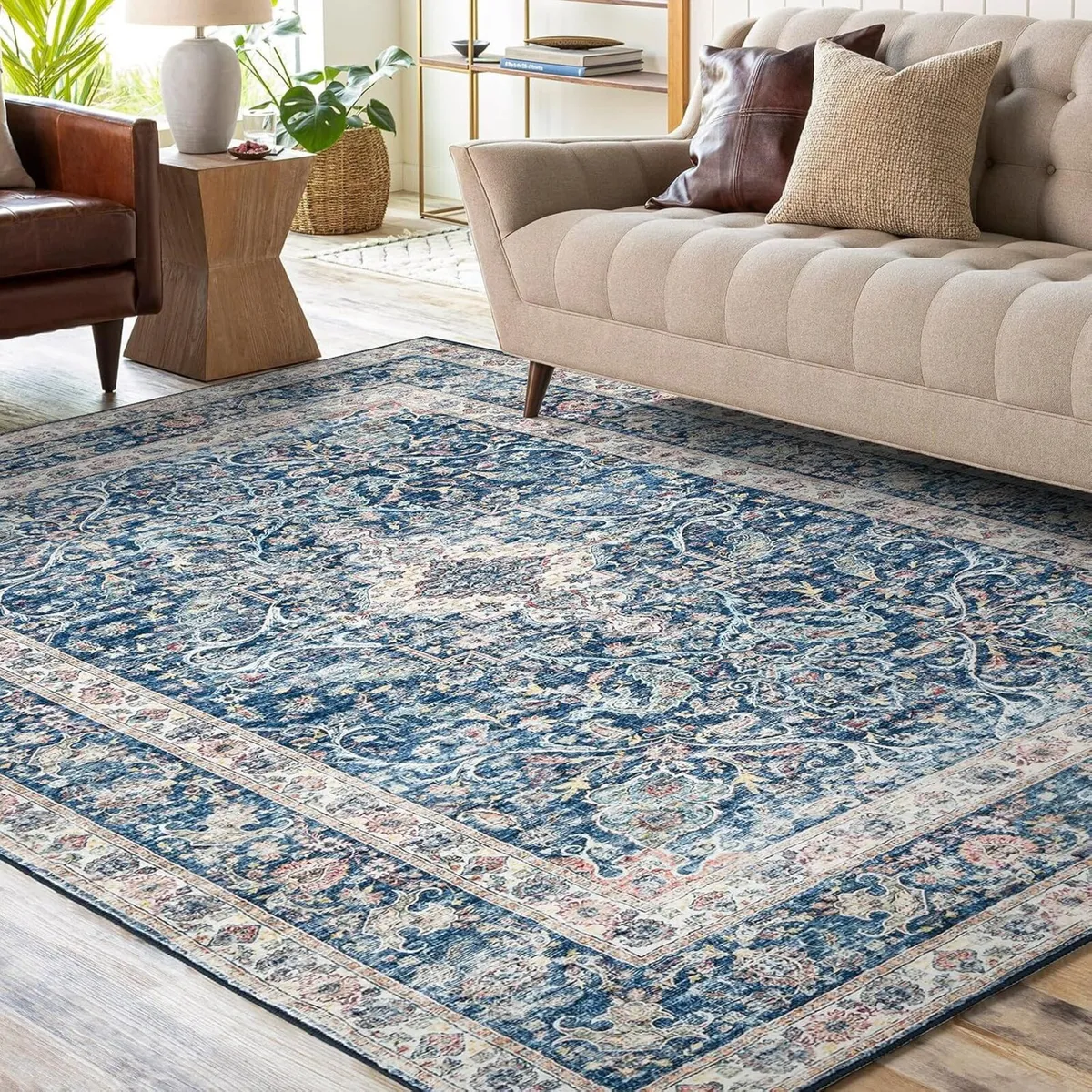 Vintage Rug Washable Rugs Living Room Non - Image 1