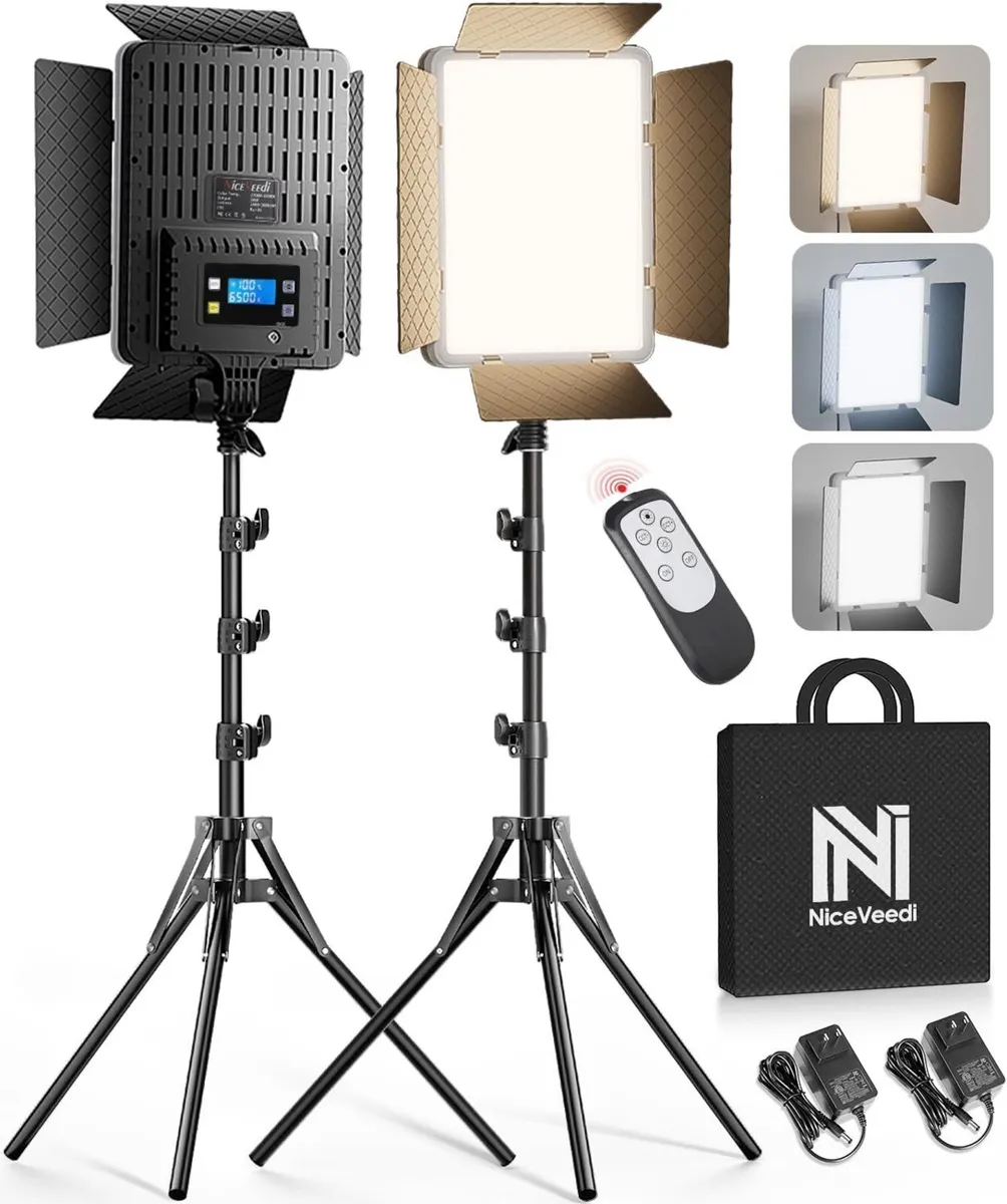 Lighting Bi-Colour Studio Lights -6500K 36W - Image 1