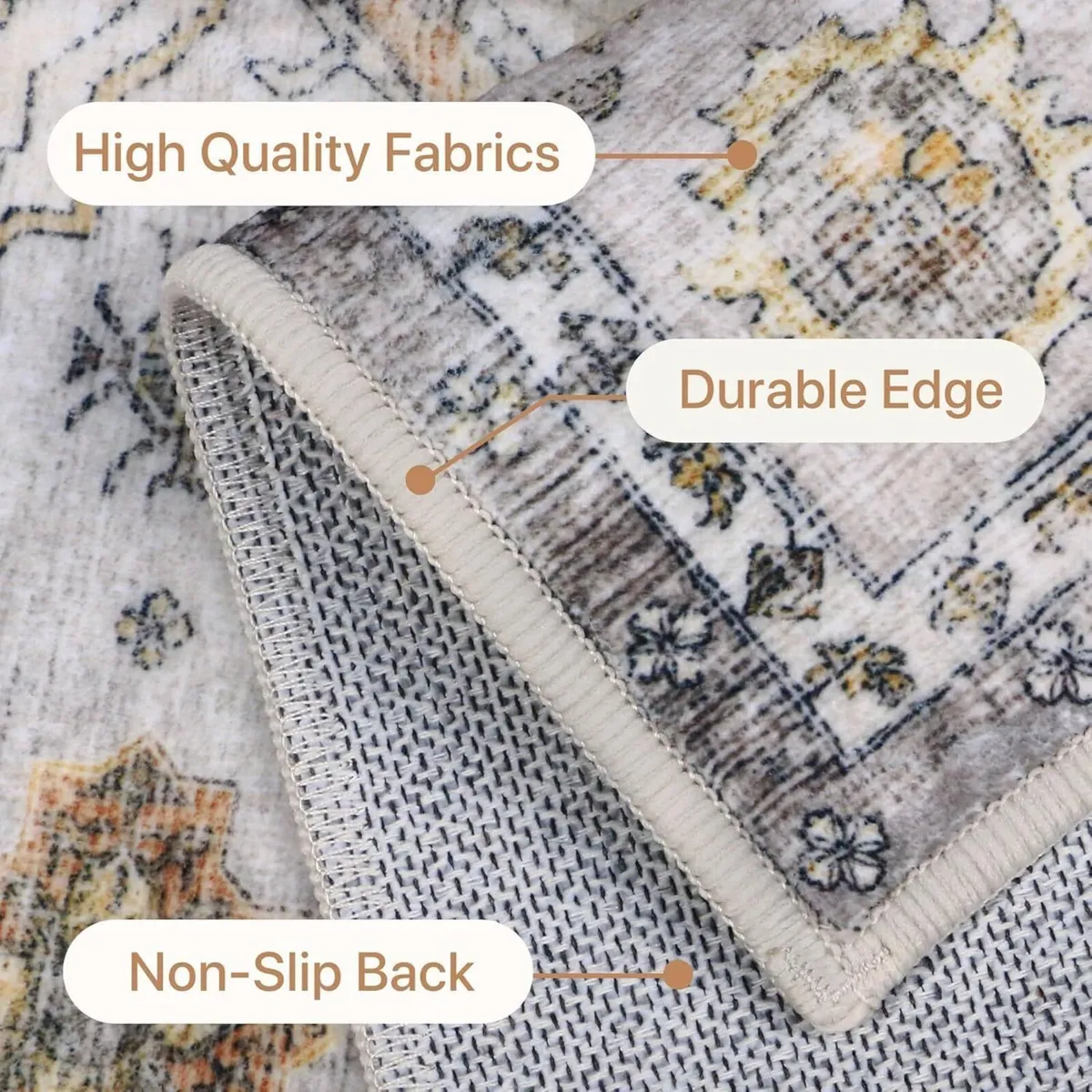Washable Rug Non Slip Soft Living Room - Image 3