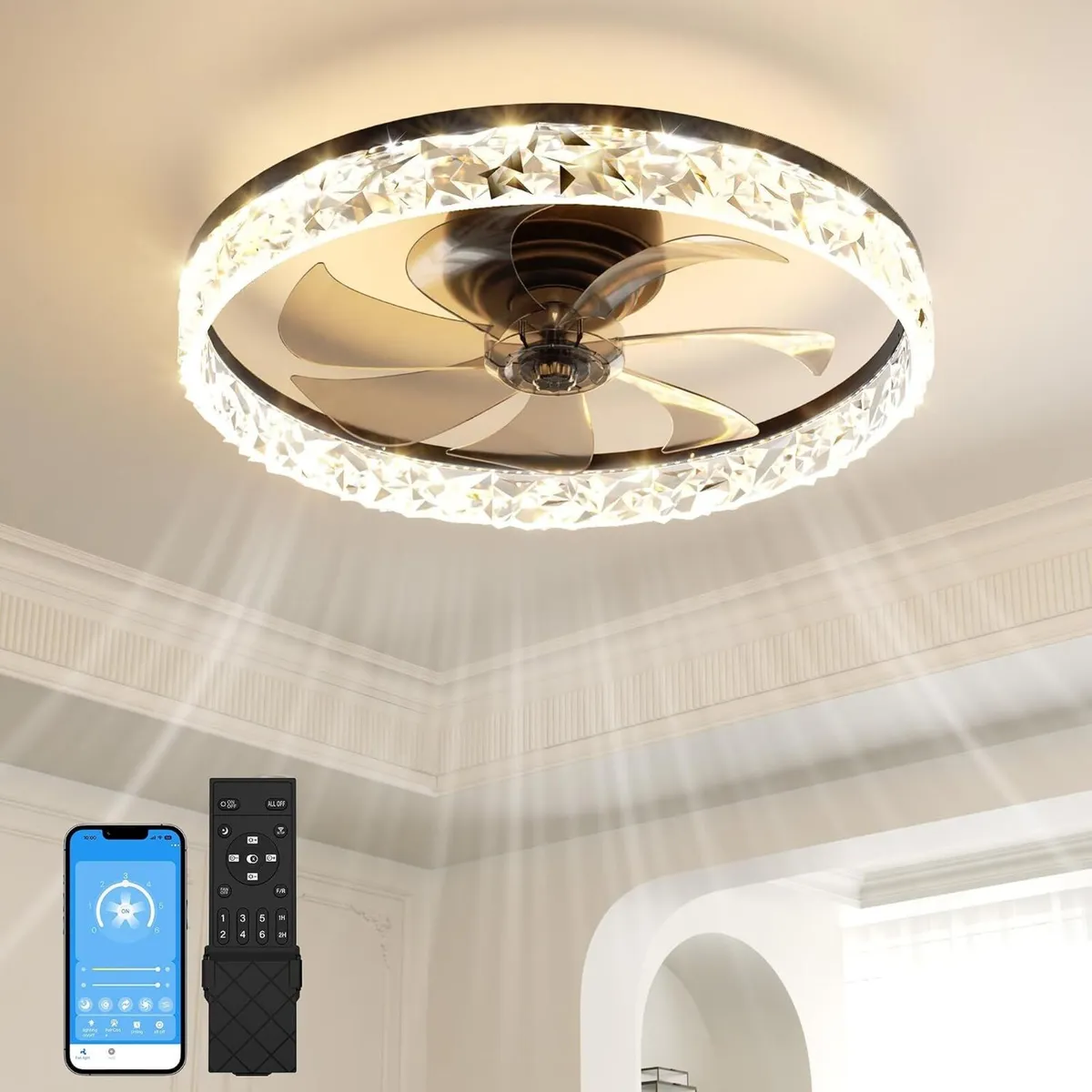 Ceiling Fans with Lights and Remote Modern - Image 1