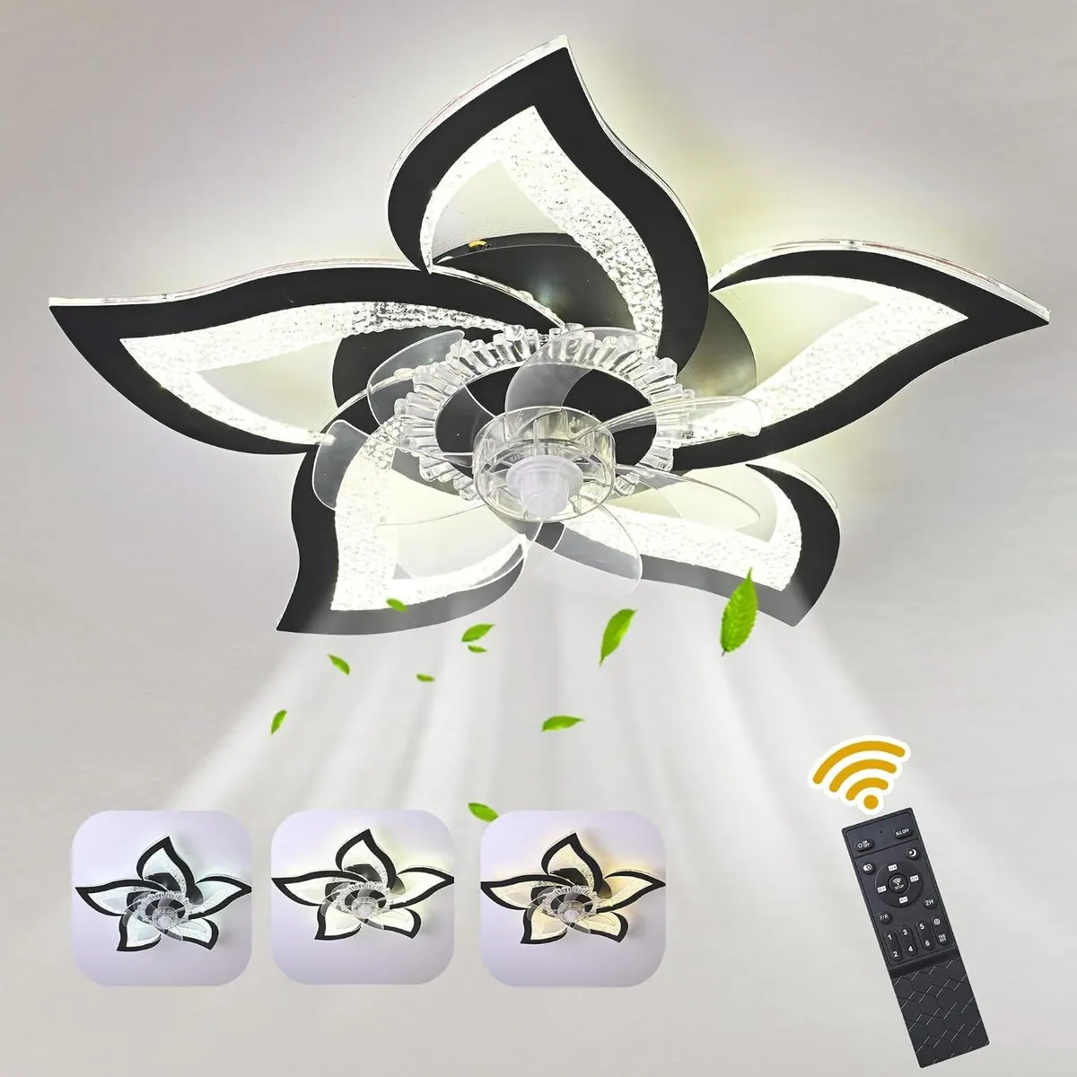 Ceiling Fan with Light and Remote 62.5CM LED - Image 1