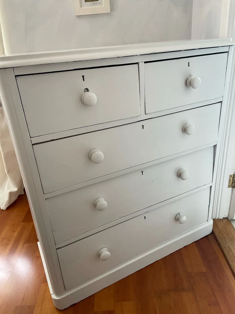 Antique Solid pine chest of drawers - Image 3