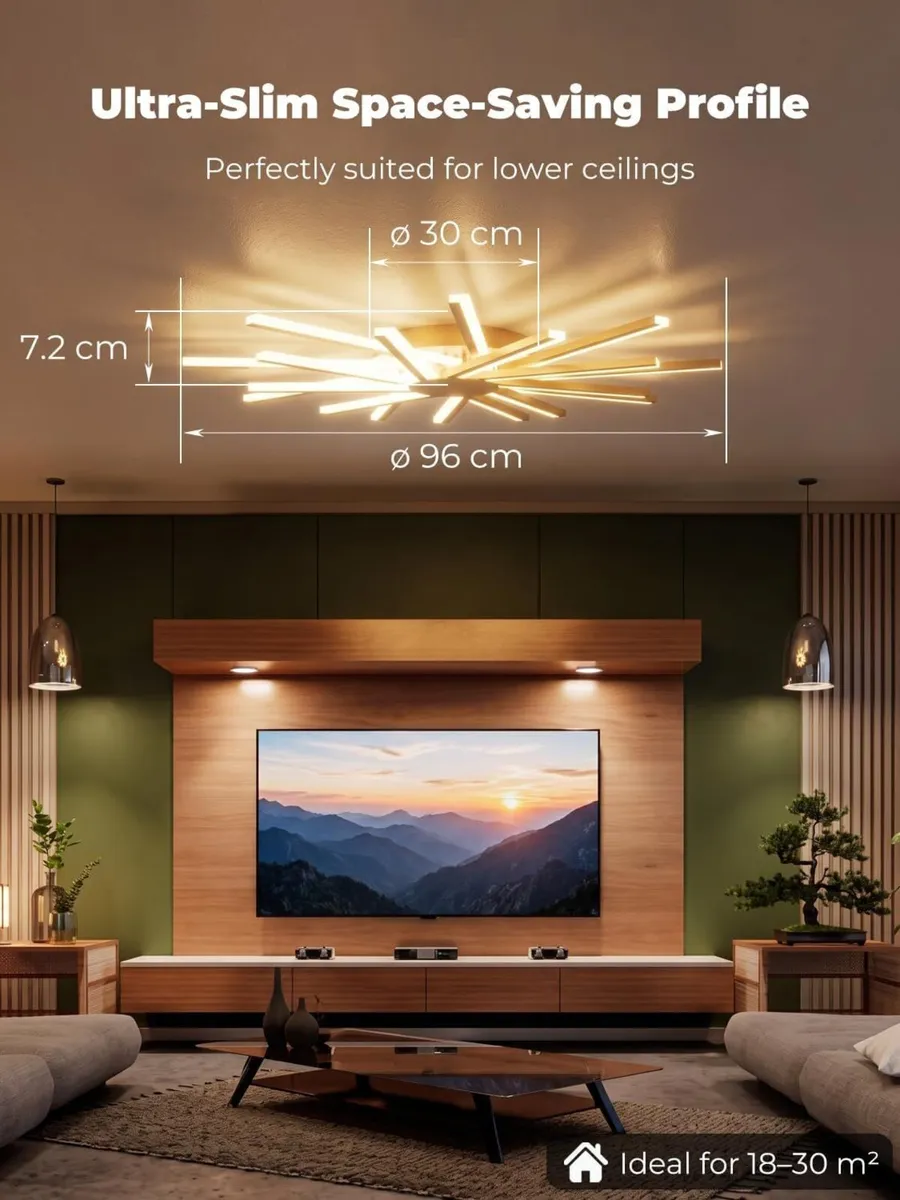 96CM Ceiling Lights Living Room Large Lighting - Image 2