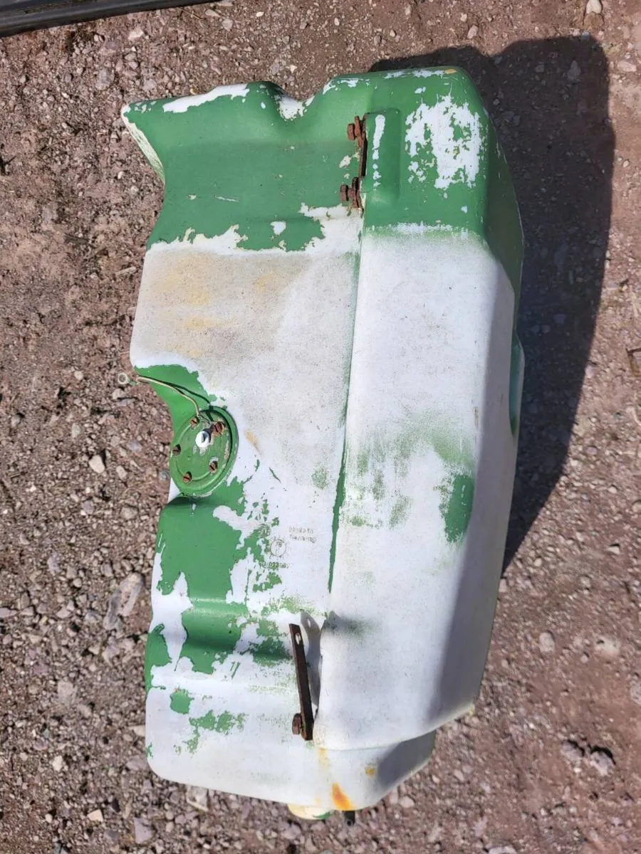 John Deere 2130 tank, cab glass, front weight. - Image 3