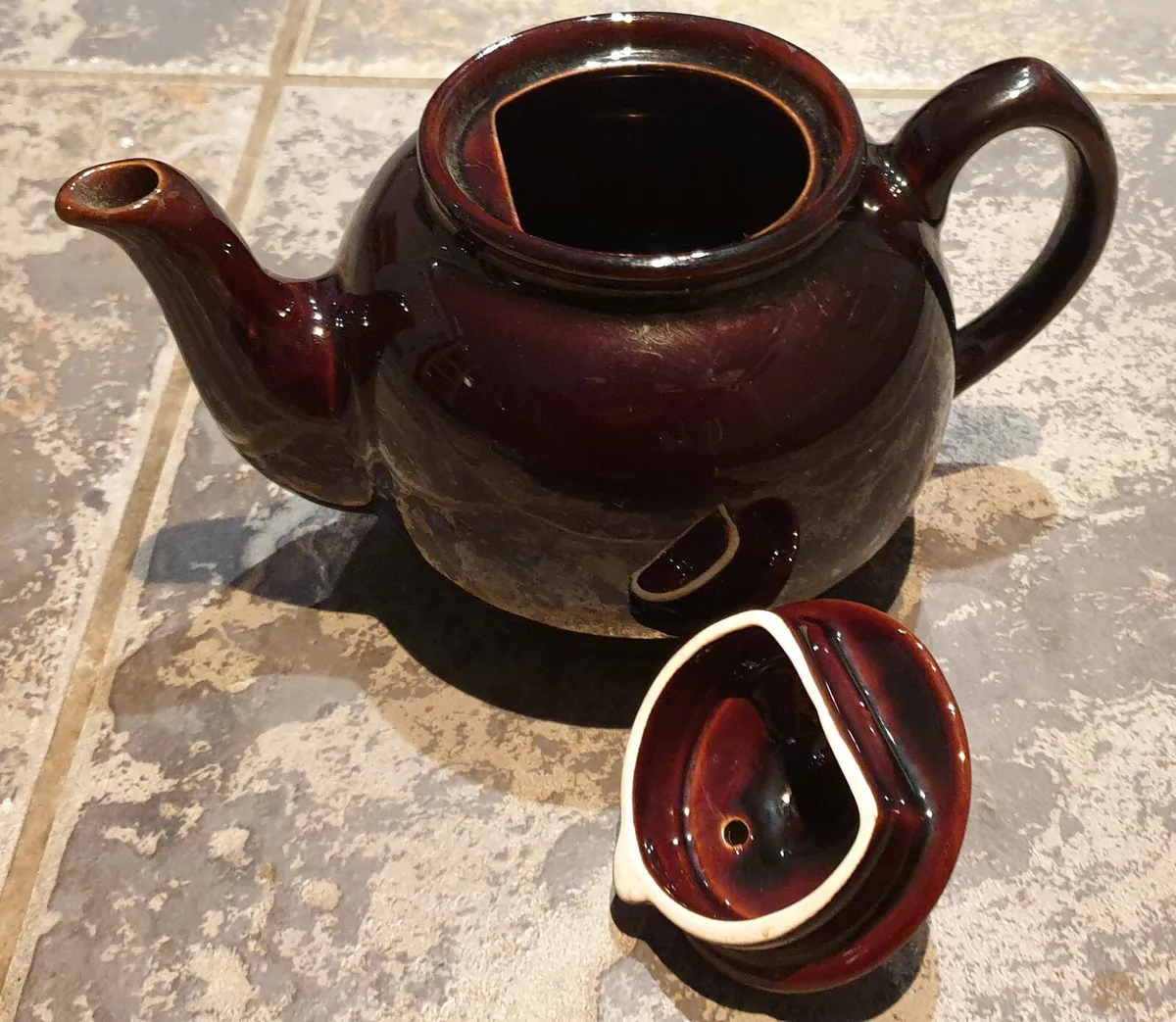 Sadler Brown Glaze Ceramic 2 Cup Teapot - Image 2
