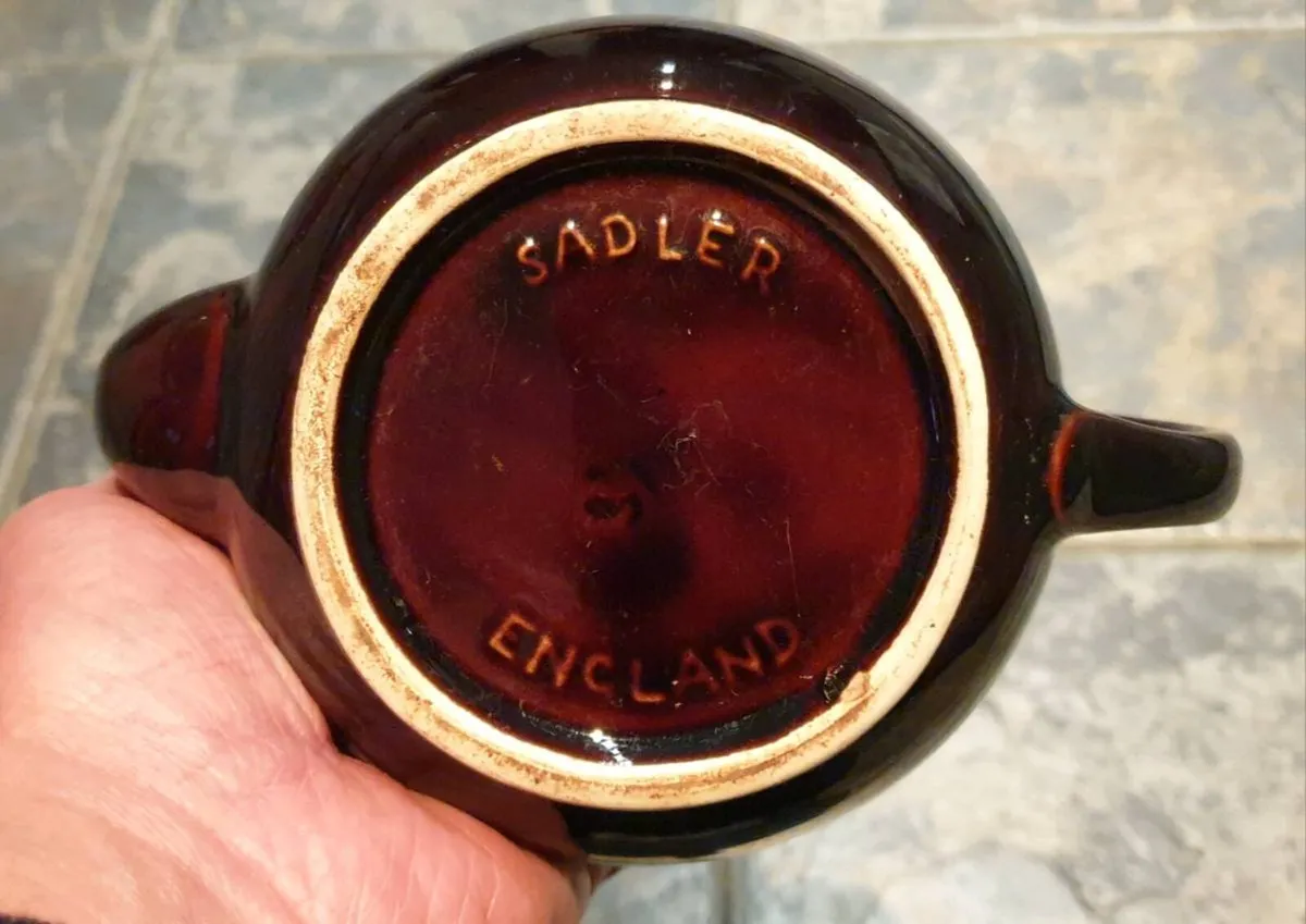 Sadler Brown Glaze Ceramic 2 Cup Teapot - Image 3